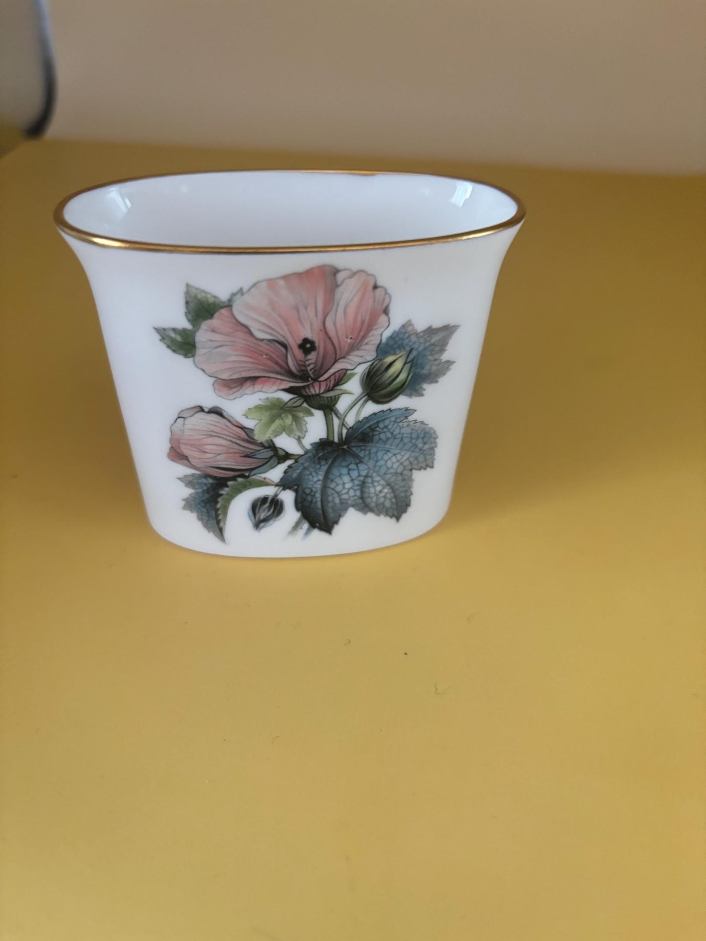 Vintage Royal Worcester of England Porcelain Toothpick Holder Hand Painted Violets Pattern Fine Bavarian China Lover Antiques and Vintage
