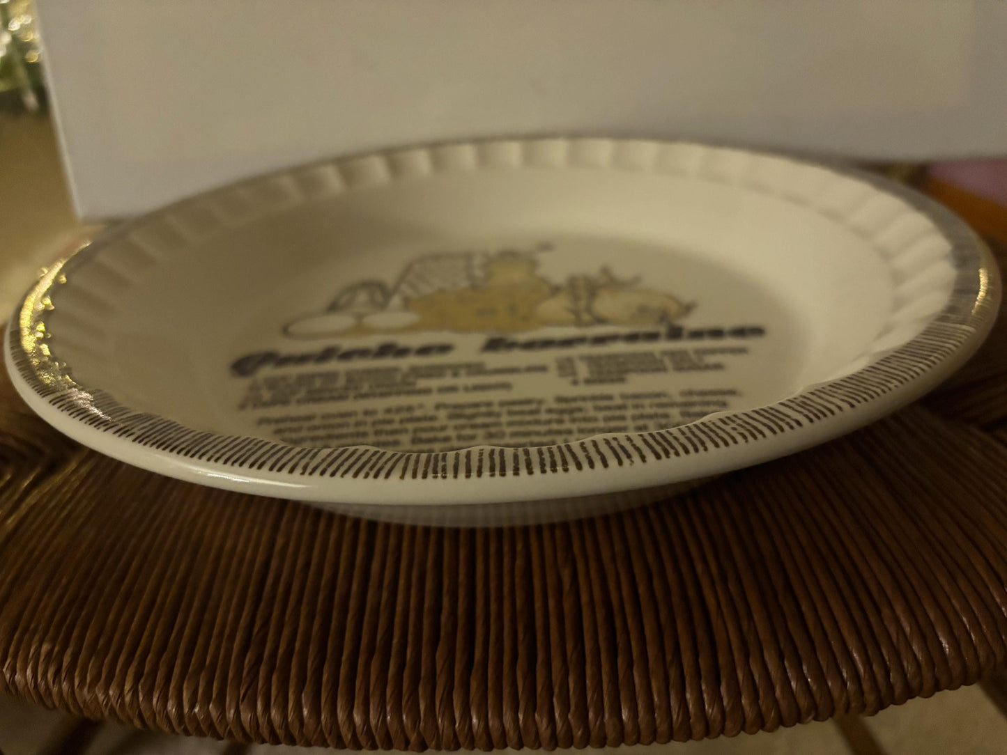 Vintage Jeannette Royal China Quiche Lorraine Pie Plate Lover Antiques and Vintage