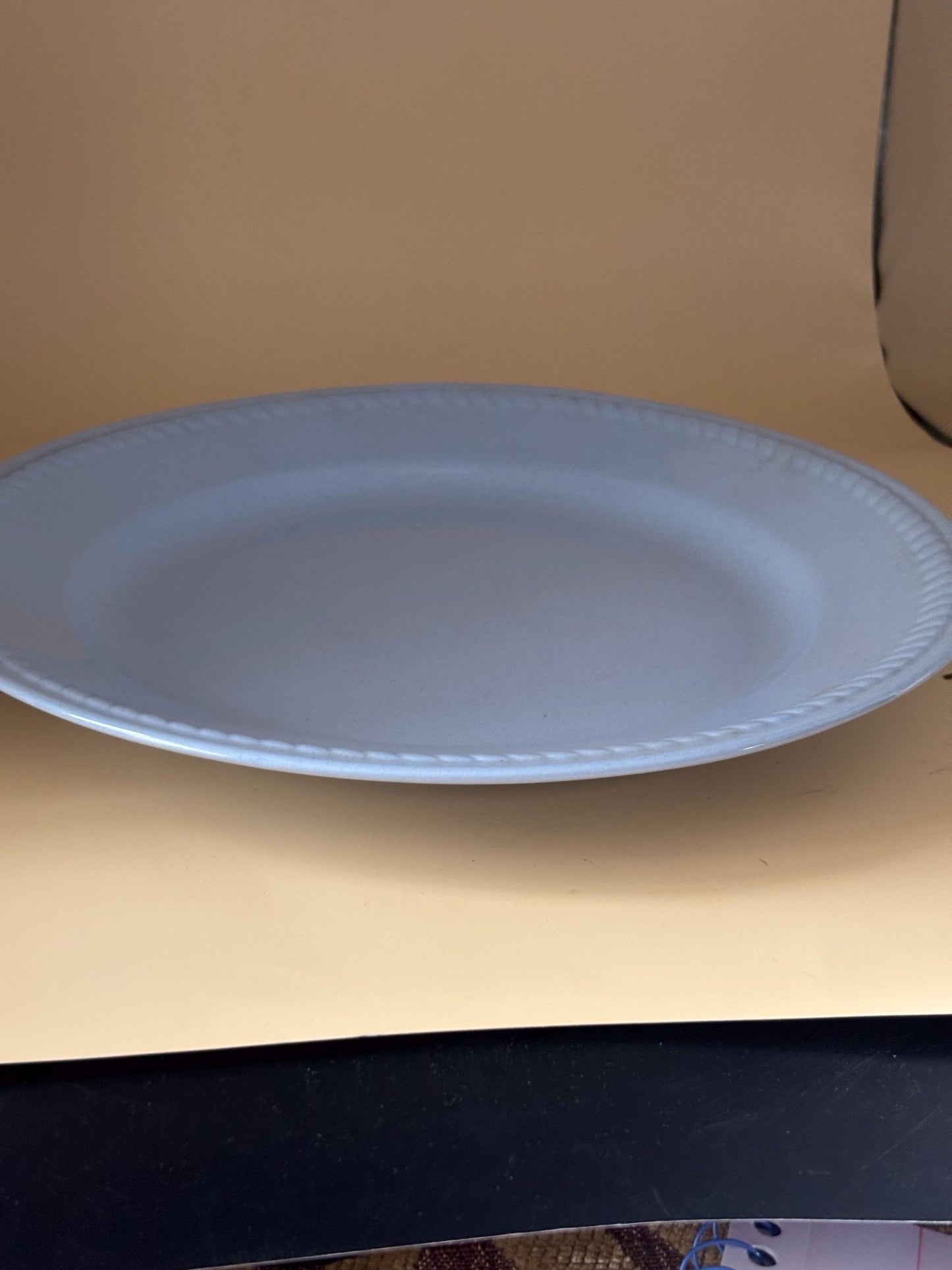 Homer Laughlin Kraft Blue Large Plate or Platter, Lover Antiques Vintage