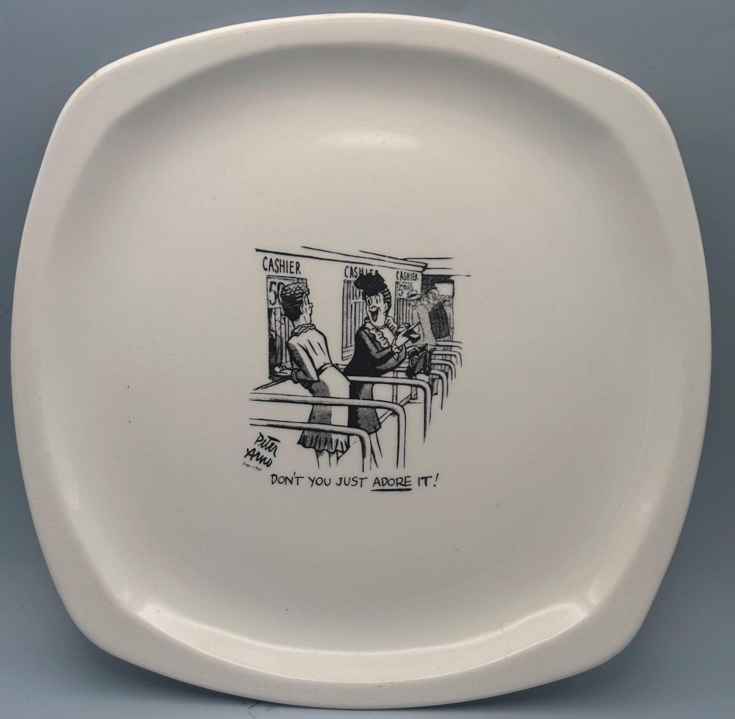 Paden City Pottery Plate Signed by Bernad Peter Arno, Select From 3 Designs, Lover Antiques and Vintage