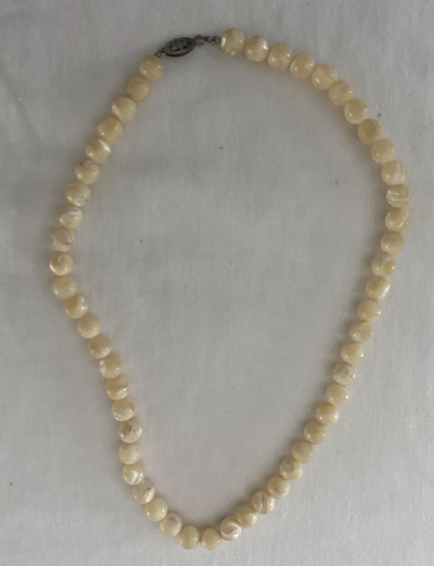 Vintage Mother of Pearl Beaded Necklace MOP Jewelry Unique Gifts Galore at Lover Antiques and Vintage