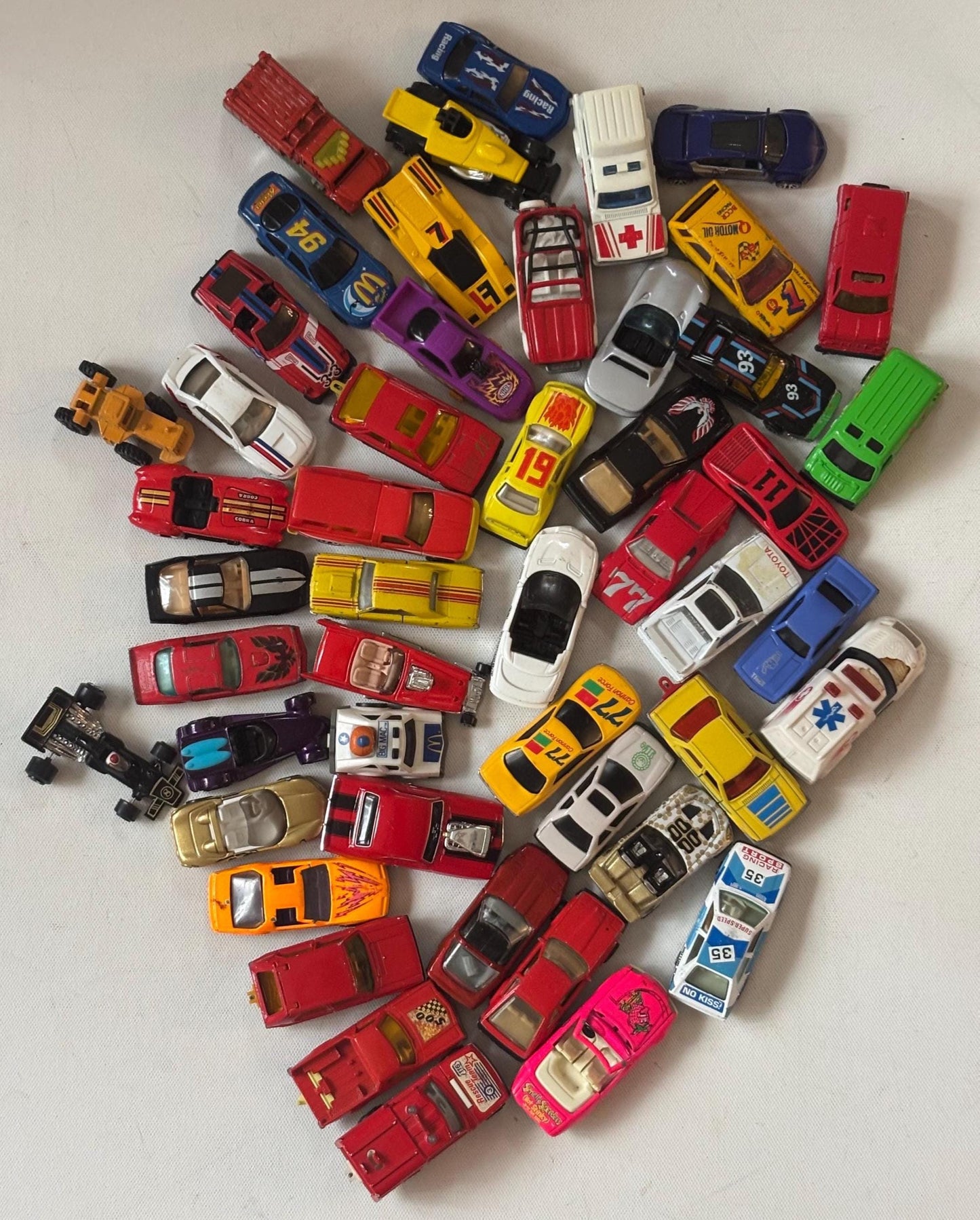 Vintage Car Lot Collection of 50 Hot Wheels Matchbox Toy Cars Lover Antiques and Vintage