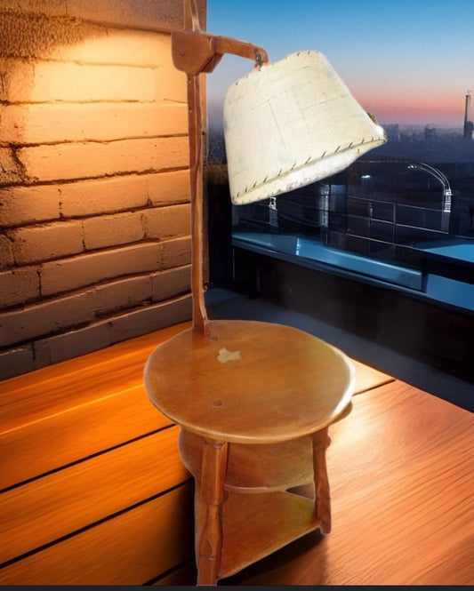 Cushman Colonial Creations Table Lamp: Three-Shelf Rustic Lighting