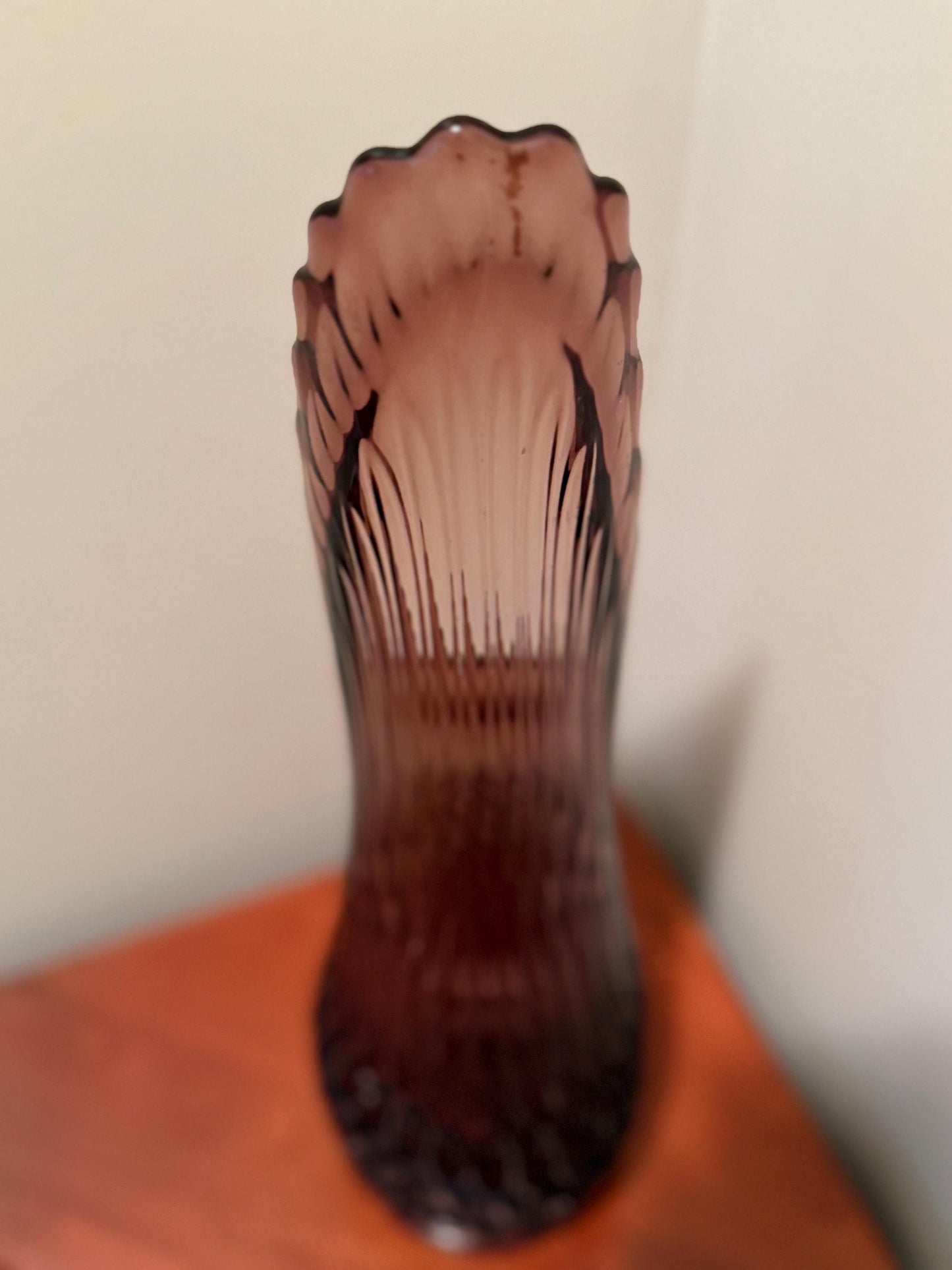 Vintage LE Smith Amethyst Thousand Eye Swung Vase with BIG Mouth Lover Antiques and Vintage