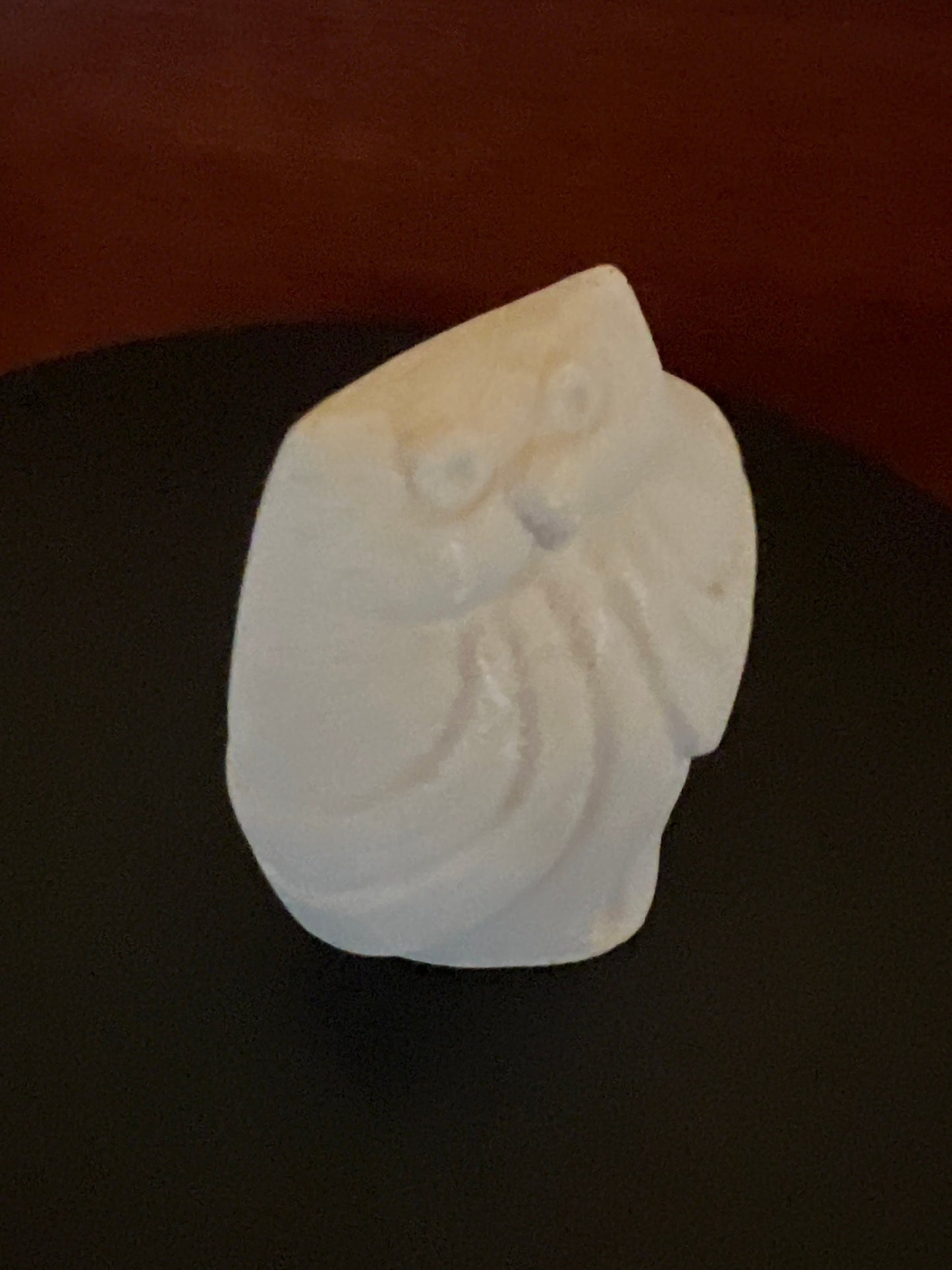 Vintage Sandstone Owl Statue: Marbell, Made in Belgium