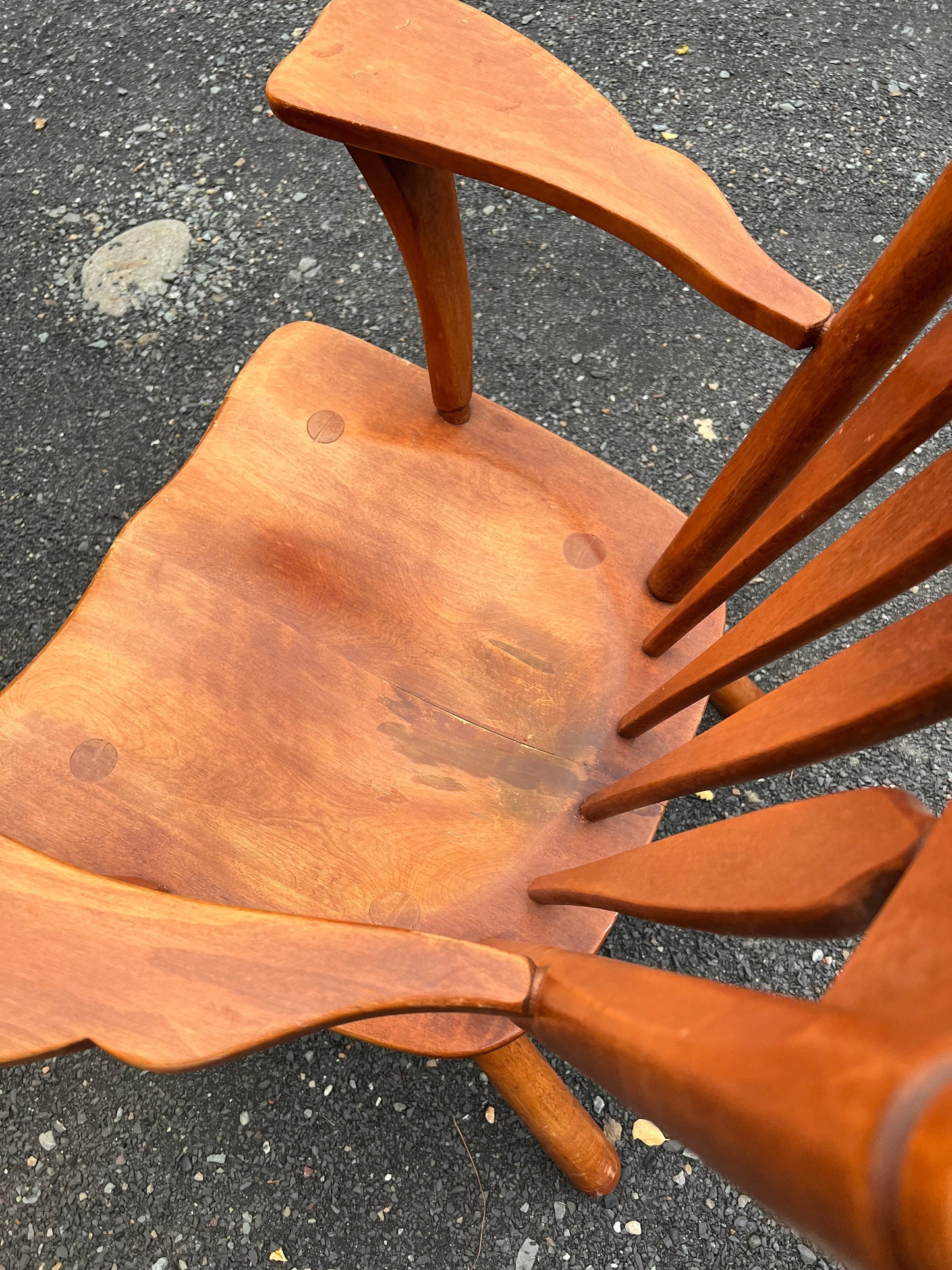 Vintage Cushman Colonial Searsburg Chair, Round Post Accent Chair
