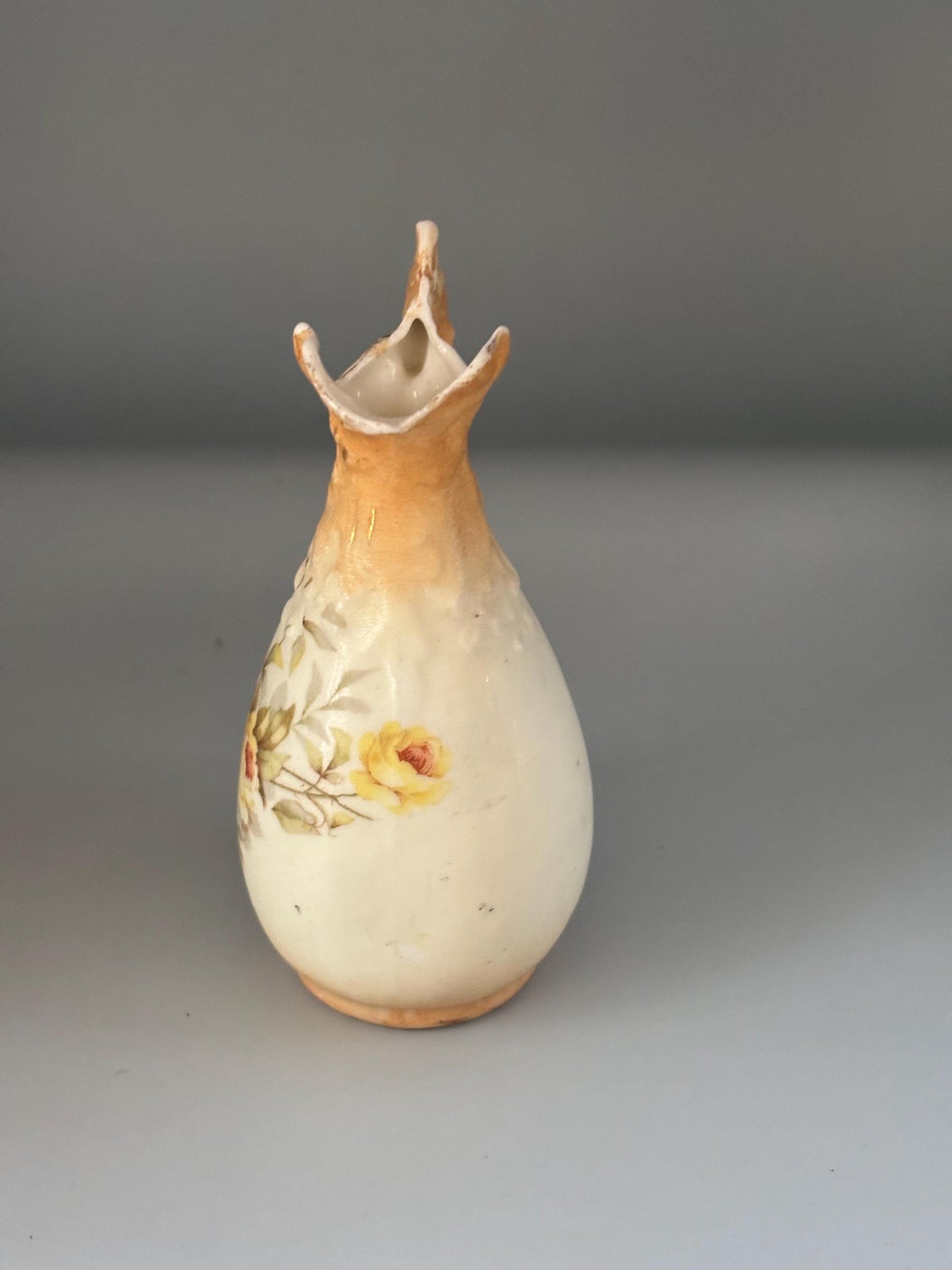Antique Hand Painted Porcelain Pitcher or Ewe, Numbered Vase