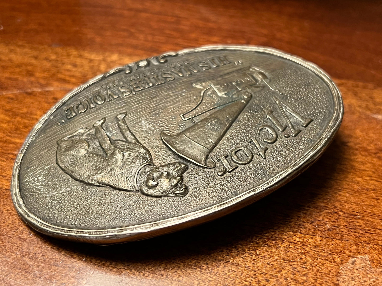 Vintage Victor “His Master’s Voice” Solid Brass Belt Buckle, RCA Collectible Belt Buckle, Lover Antiques and Vintage