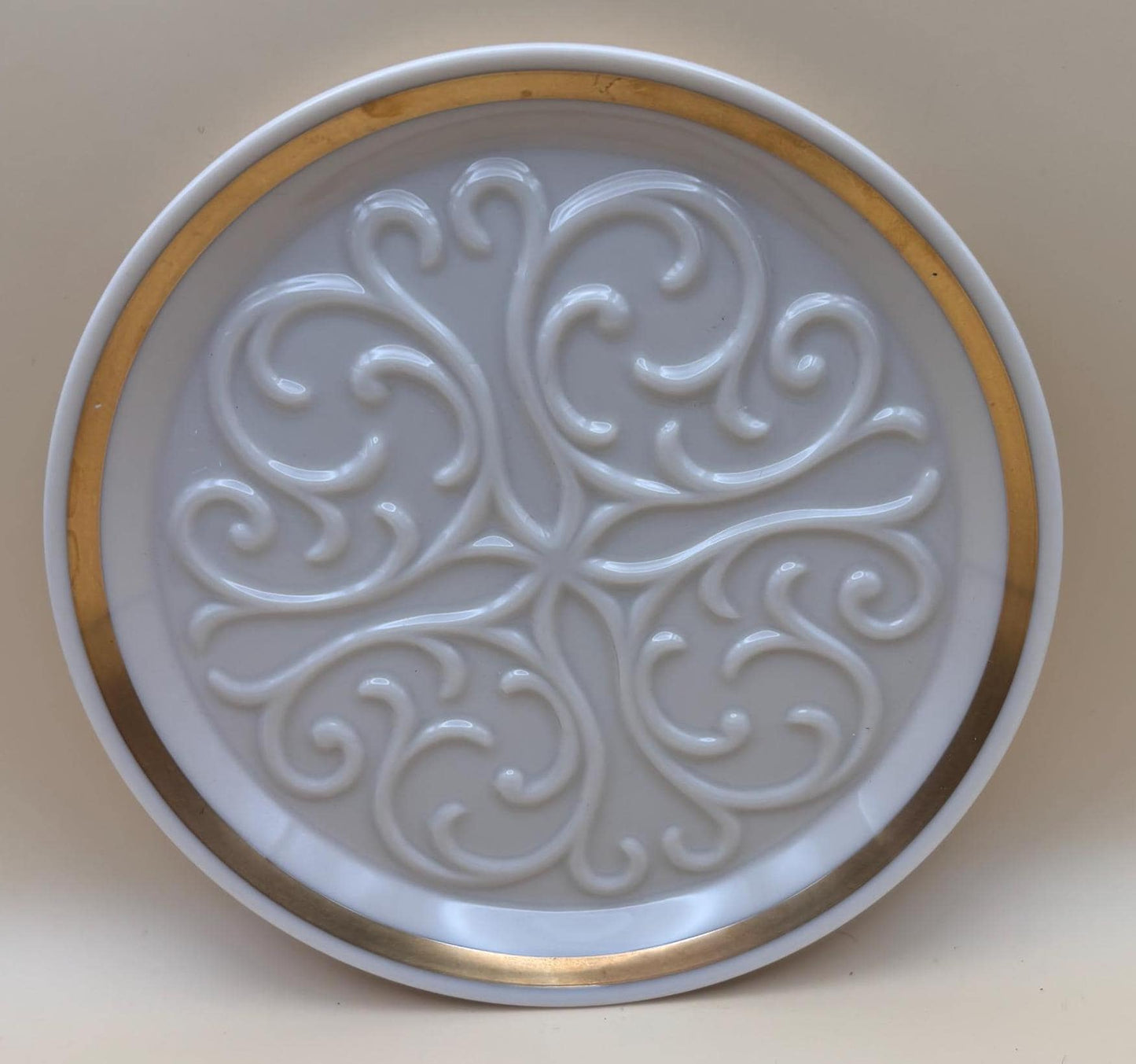 Vintage Lenox Gold Gilded Scroll Coaster - Dresser Plate