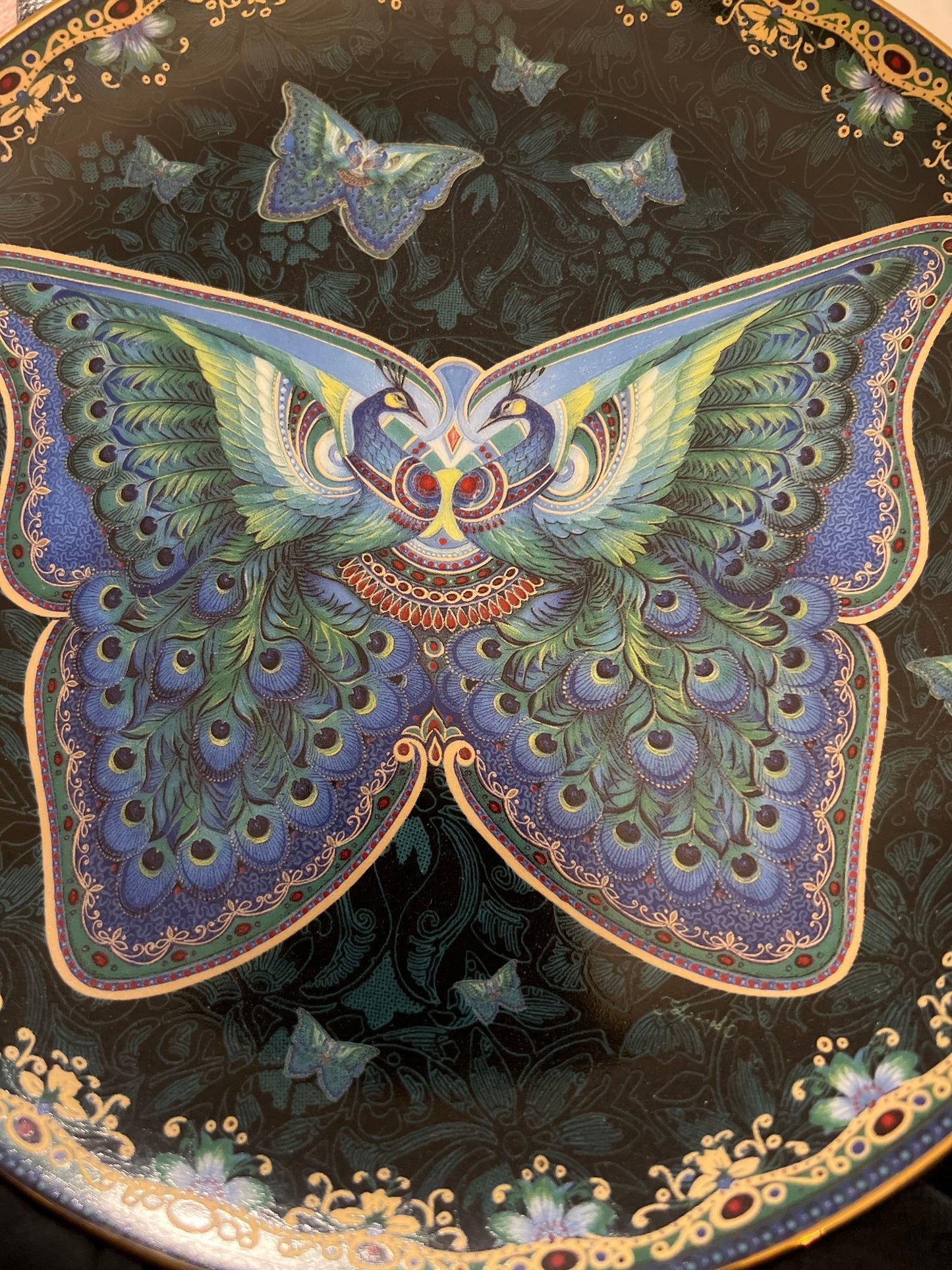 Vintage Peridot Perfection Enchanted Wings limited edition by Oleg Gavrilov Bradford Exchange Plate #1135A Plate Wall Hanging Lover Antiques