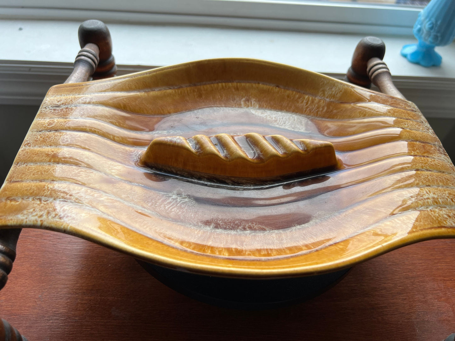 Vintage Glazed Ceramic Ashtray: California Pottery Art Piece