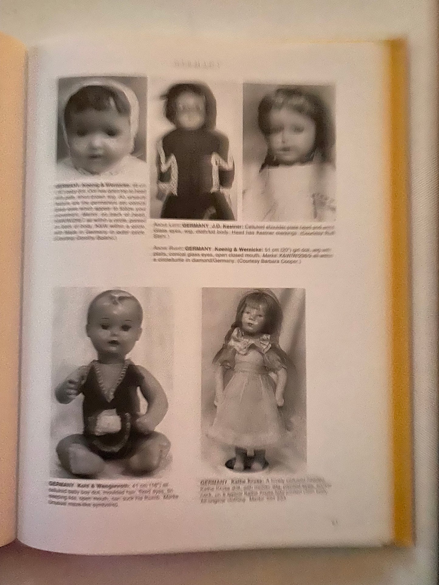 Vintage Celluloïd Dolls of the World Book, By Marjory Fainges, Doll Book Guide, Lover Antiques and Vintage