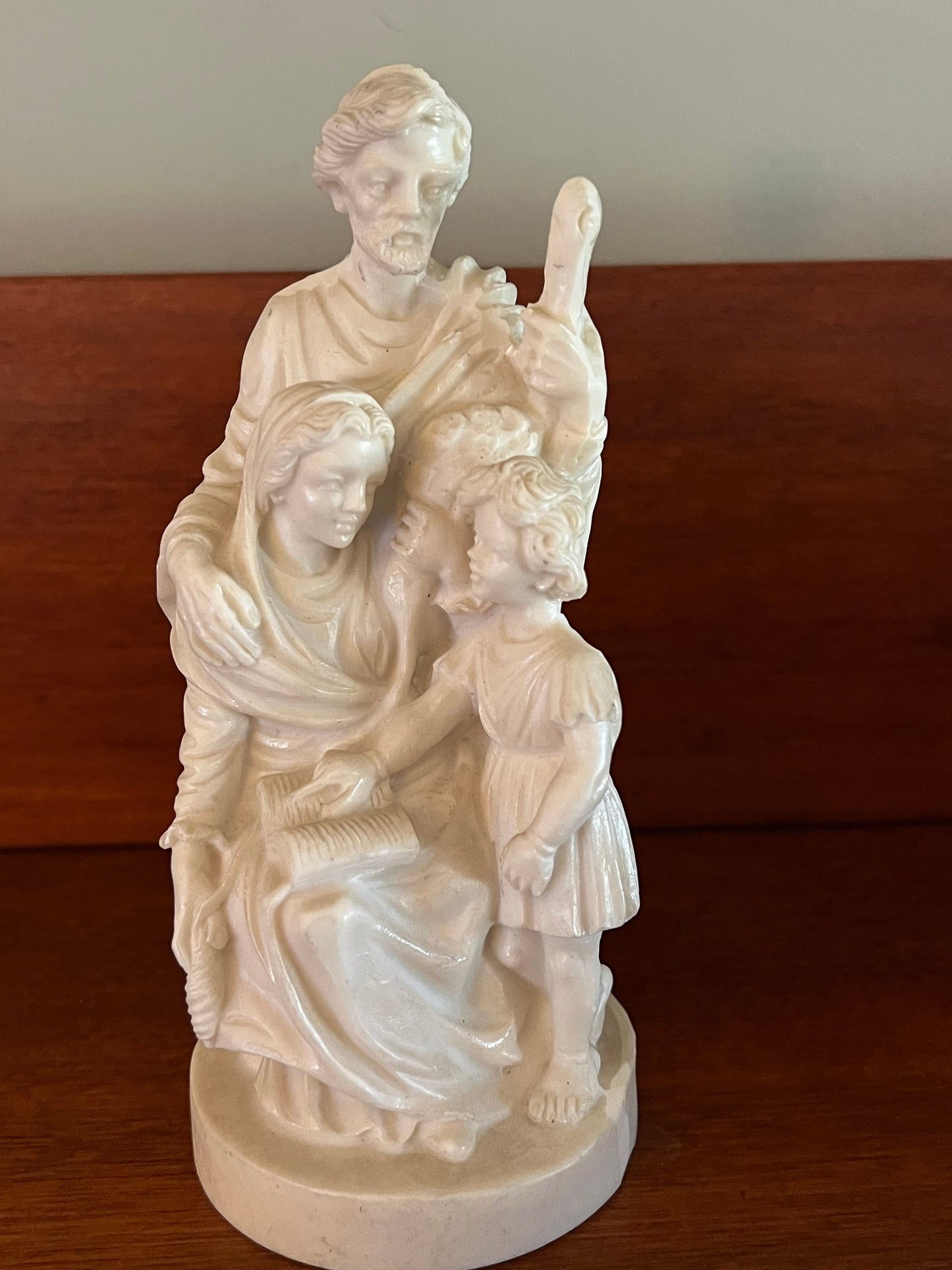 Vintage Holy Family Figurine: Columbia Cast Resin, Made in Italy