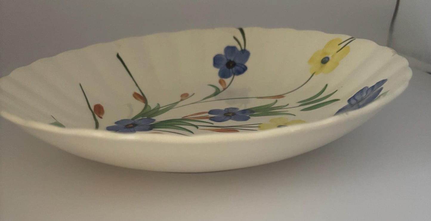 Blue Ridge Southern Potteries Vegetable Bowl, Summer Flowers Design, Lover Antiques and Vintage