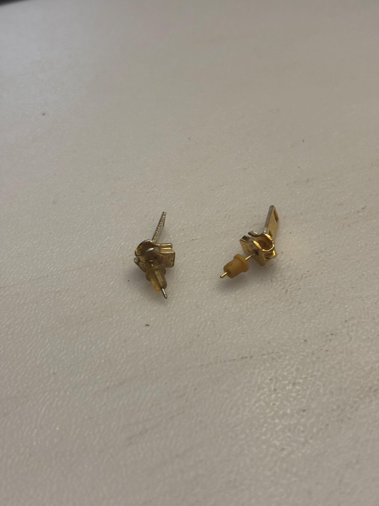 Gold Zipper Earrings, Lover Antiques and Vintage