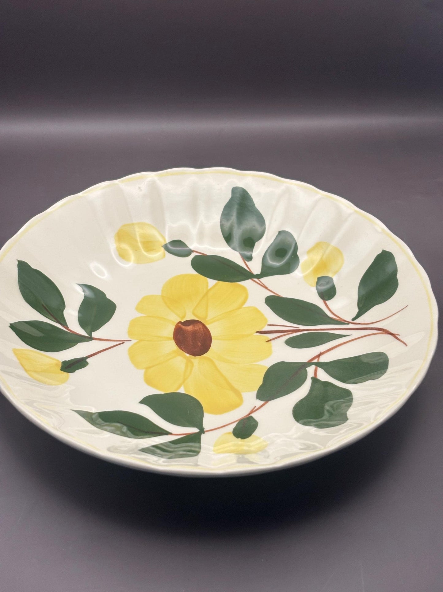 Blue Ridge Southern Potteries Serving Bowl, Ridge Daisy Yellow Flower Design, Lover Antiques and Vintage