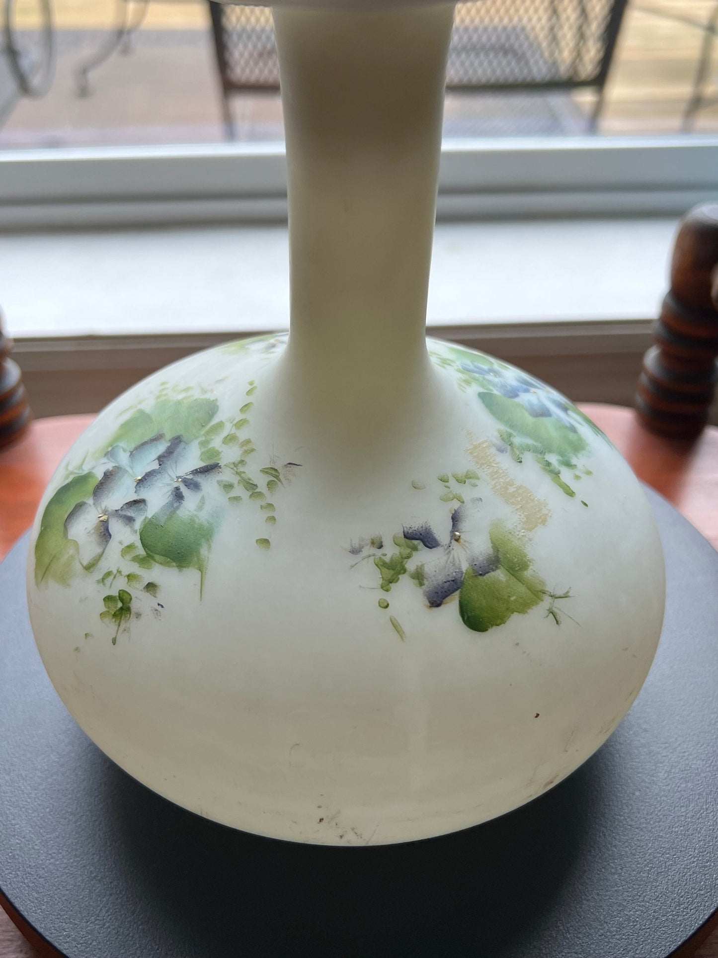 Antique Mount Washington Satin Glass Perfume Bottle: Hand Blown Boudoir Decor