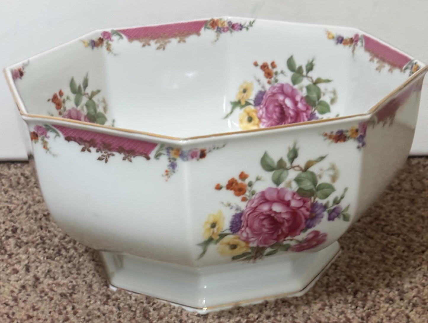 Rosenthal King Rose Bowl, Made in Bavaria, Lover Antiques and Vintage