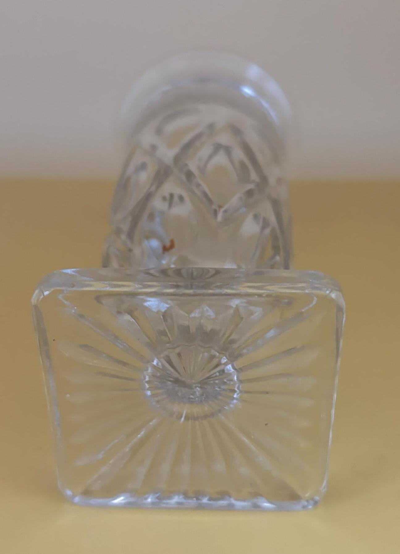 Crystal cut glass footed vase, Bohemian antique flip vase, Imperial glass centerpiece, elegant tall crystal glass gift for her or him