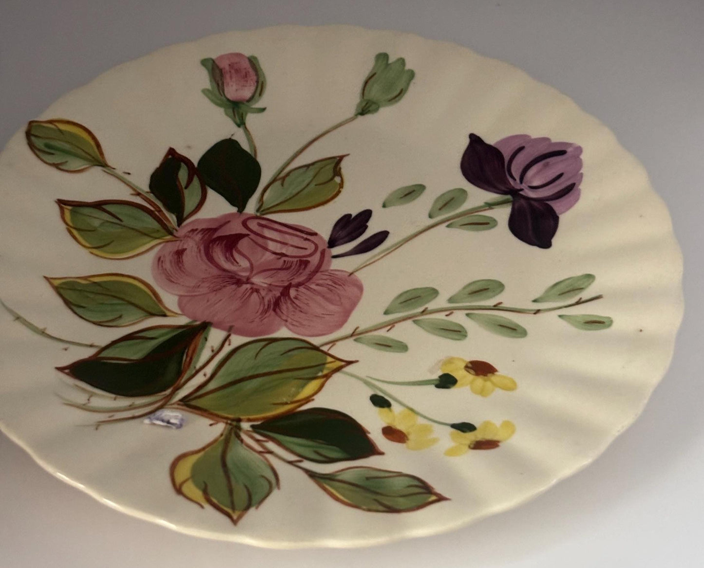 Blue Ridge June Bouquet Dinner Plate, by Southern Potteries, Circa 1930's, Lover Antiques and Vintage