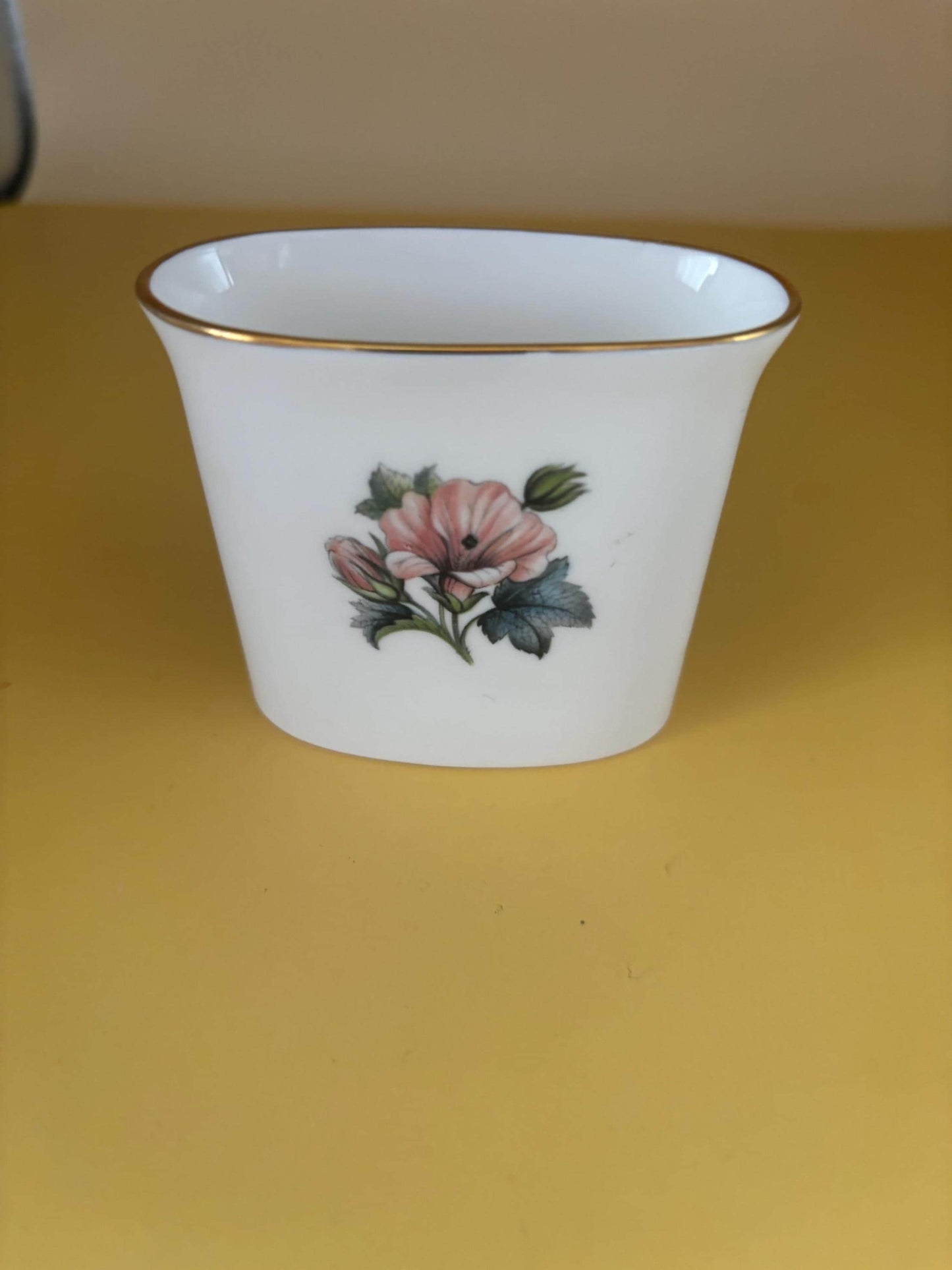 Vintage Royal Worcester of England Porcelain Toothpick Holder Hand Painted Violets Pattern Fine Bavarian China Lover Antiques and Vintage