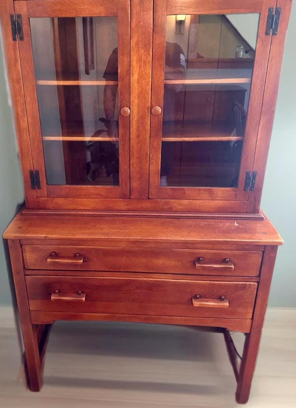 Vintage Cushman Marlboro China Cabinet & Serving Table - Colonial Style