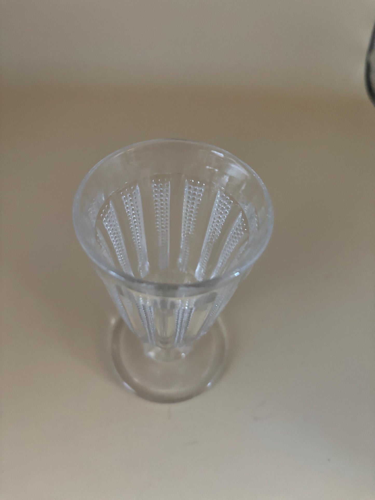 Antique Wine Glass EAPG Paneled Dewdrop Pattern Crystal Glass Footed Cup Lover Antiques and Vintage