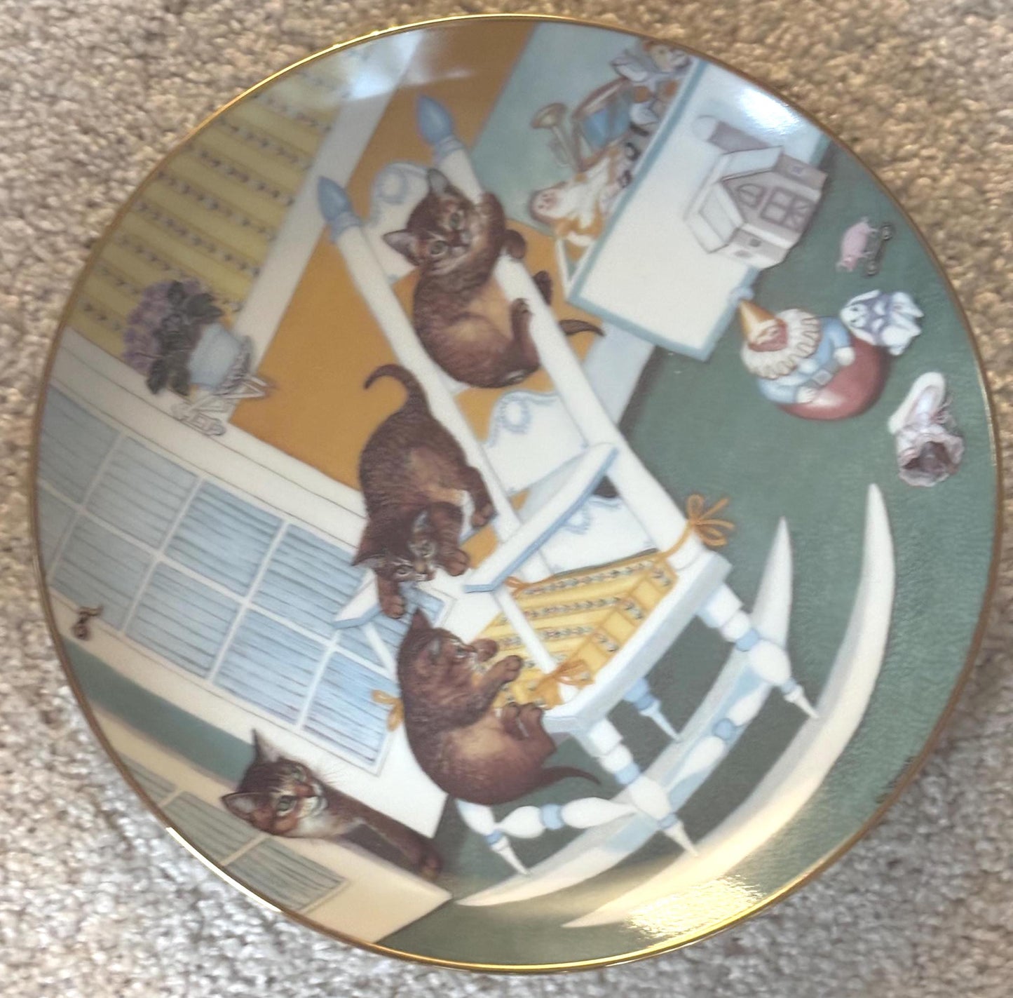 Hamilton Collection Cat Plate, Rock and Rollers Cats, Number 0695A, Lover Antiques and Vintage