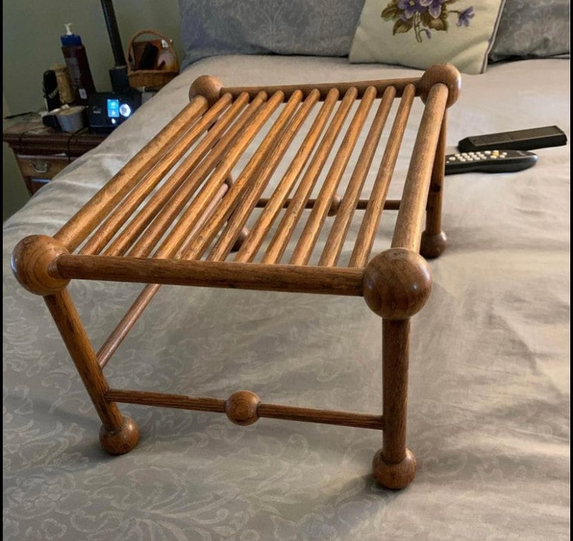 Antique Cushman Colonial Creations Stool No. 10: Rod and Ball Stool (1894-95)