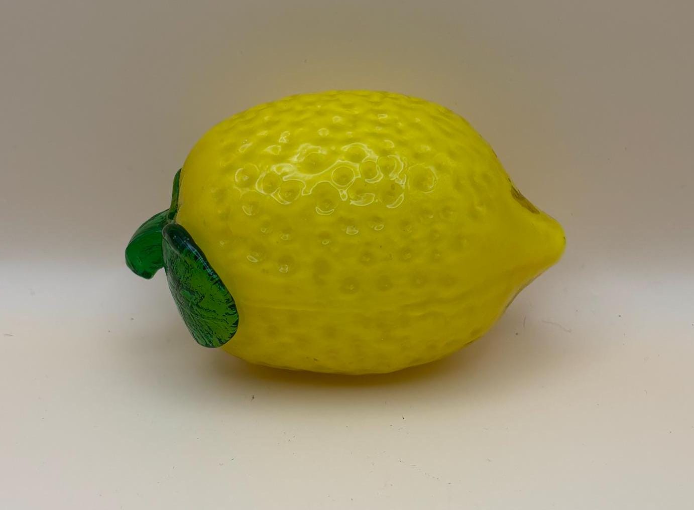 Vintage Glass Lemon Figurine Lover Antiques and Vintage