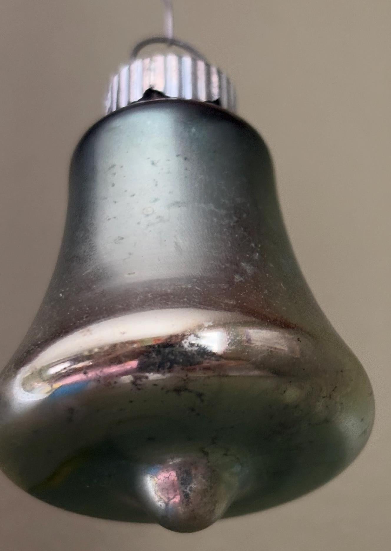 Vintage Shiny Brite Striped Bell Ornament Circa 1940’s Lover Antiques and Vintage
