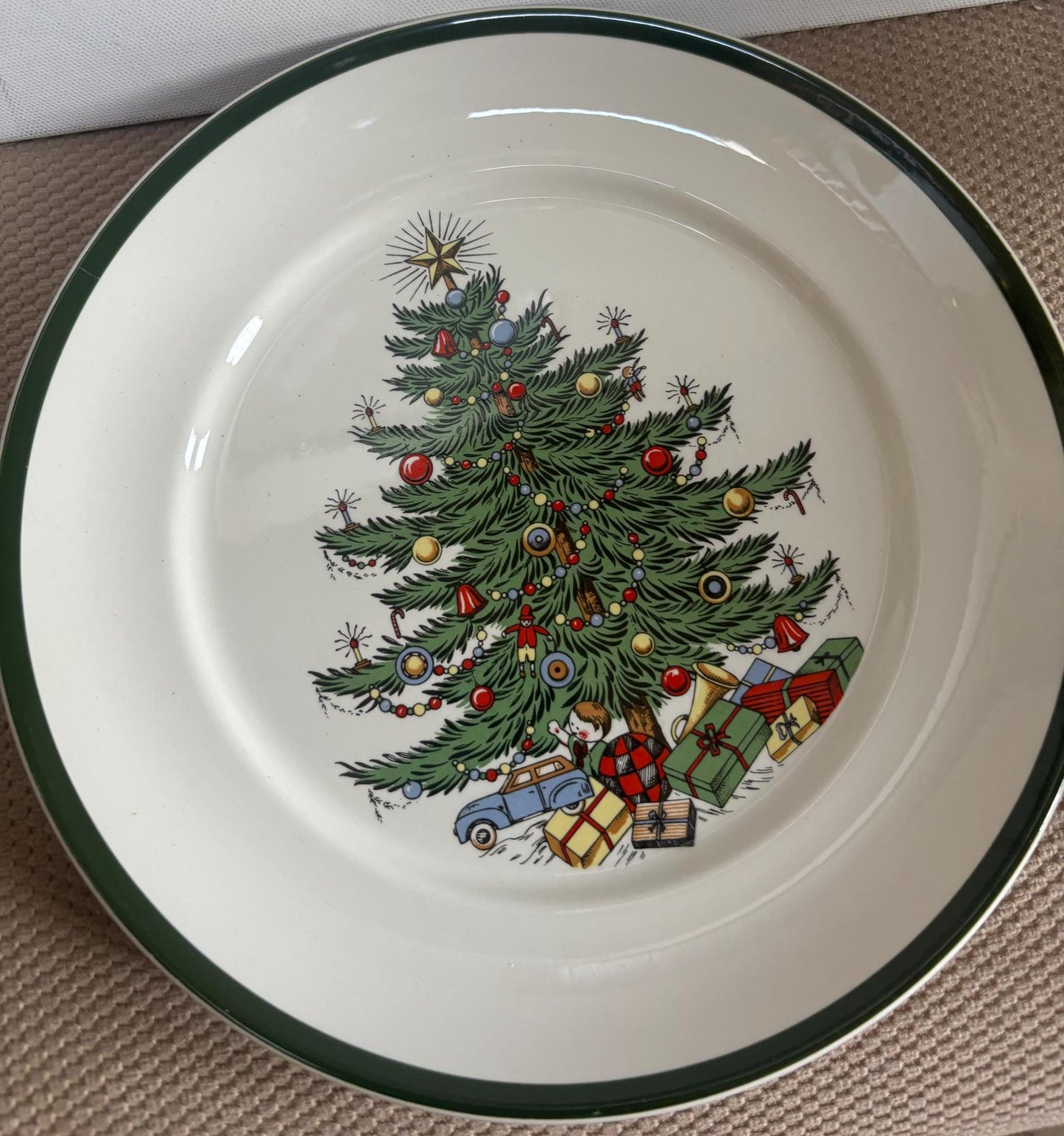 Vintage Christmas Tree Plate by Cuthbertson Made in England Lover Antiques and Vintage