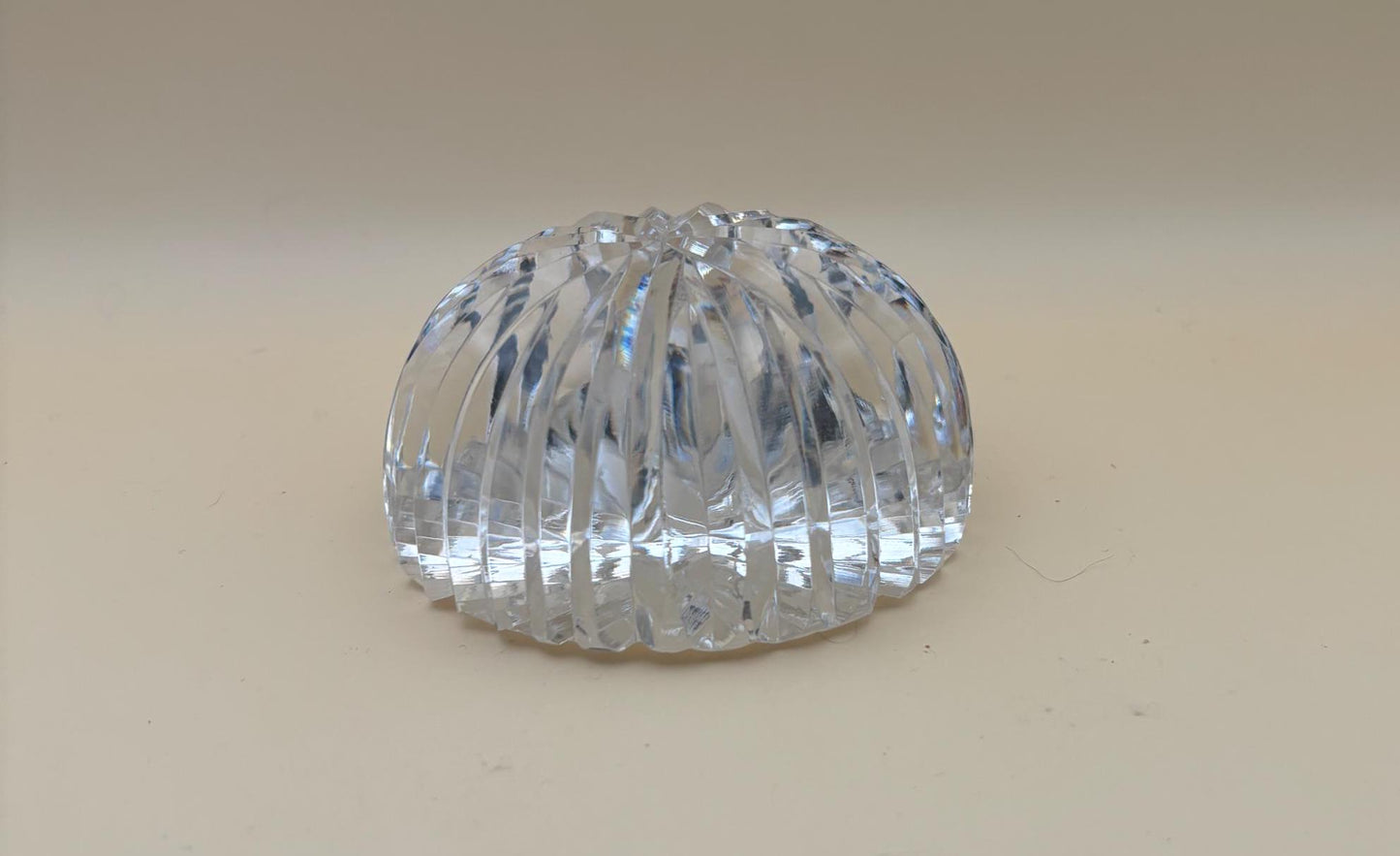 Vintage Lead Glass Crystal Glass Paperweight Multi-Faceted Crystal Glass Lover Antiques and Vintage