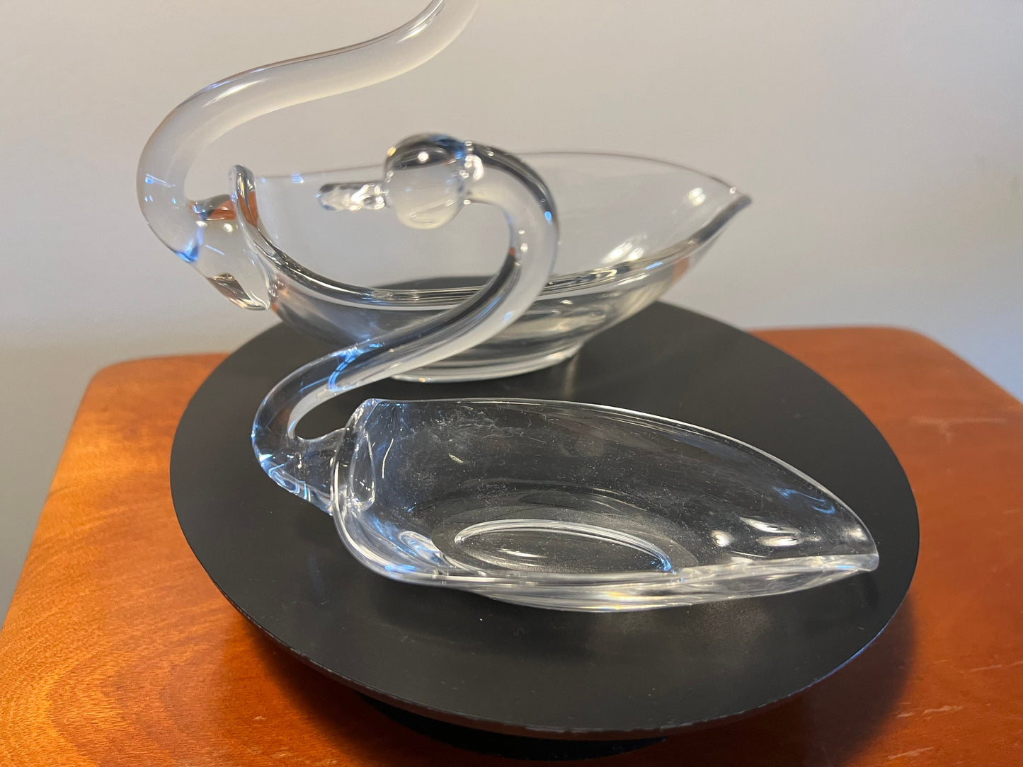 Swan Glass Candy Dishes, Set of 2, Family Home Decor