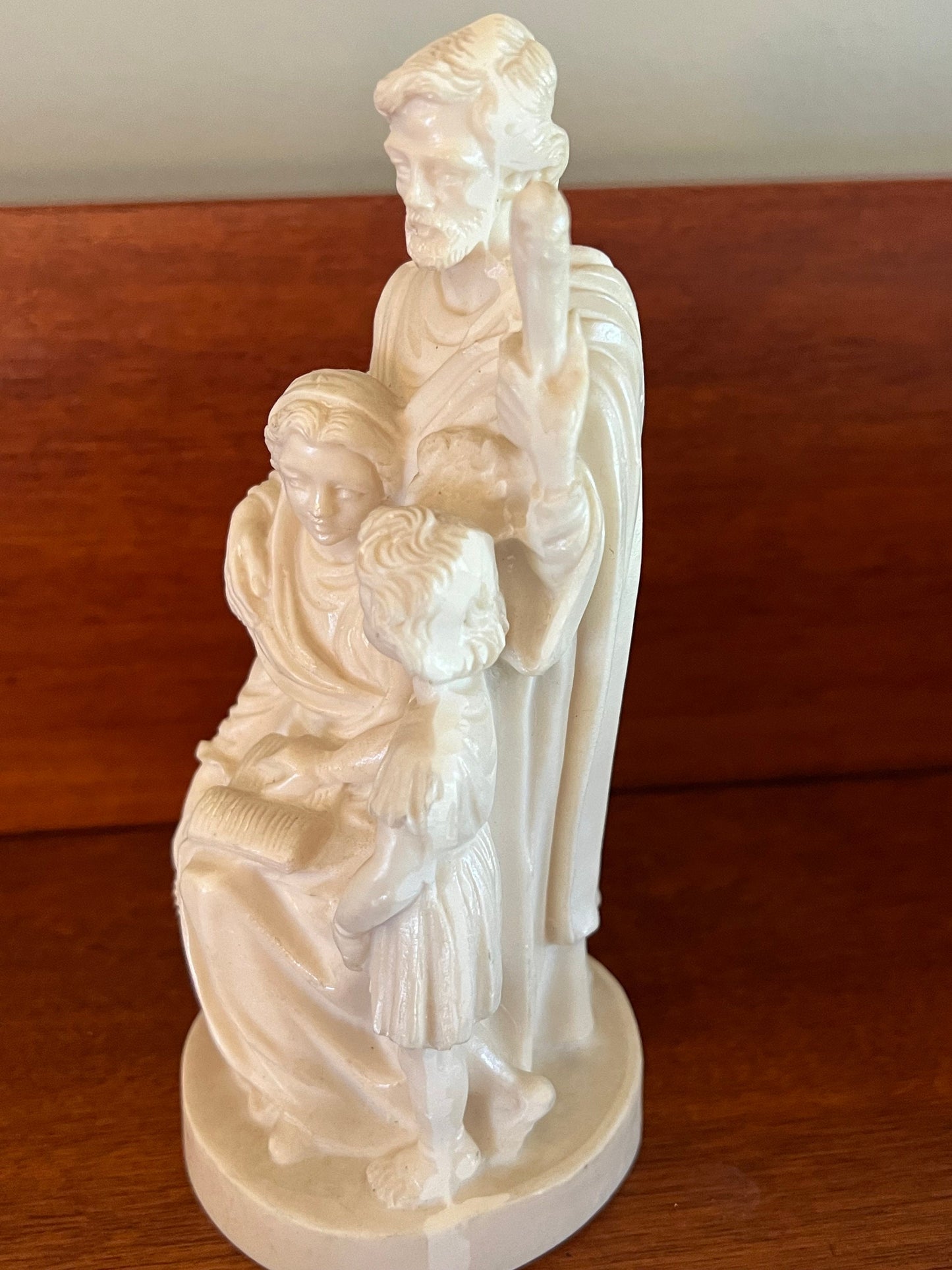 Vintage Holy Family Figurine: Columbia Cast Resin, Made in Italy