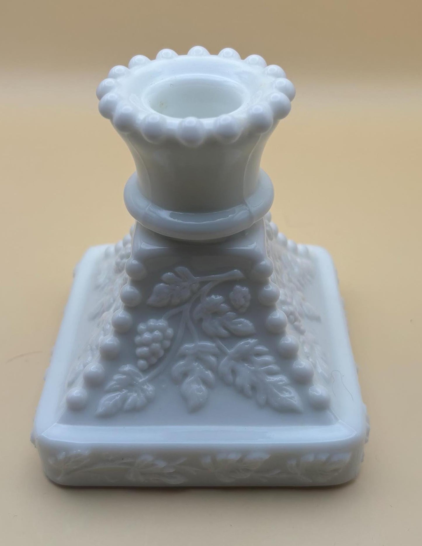 Vintage Westmoreland Beaded Grape Candle Stick Holder Lover Antiques and Vintage