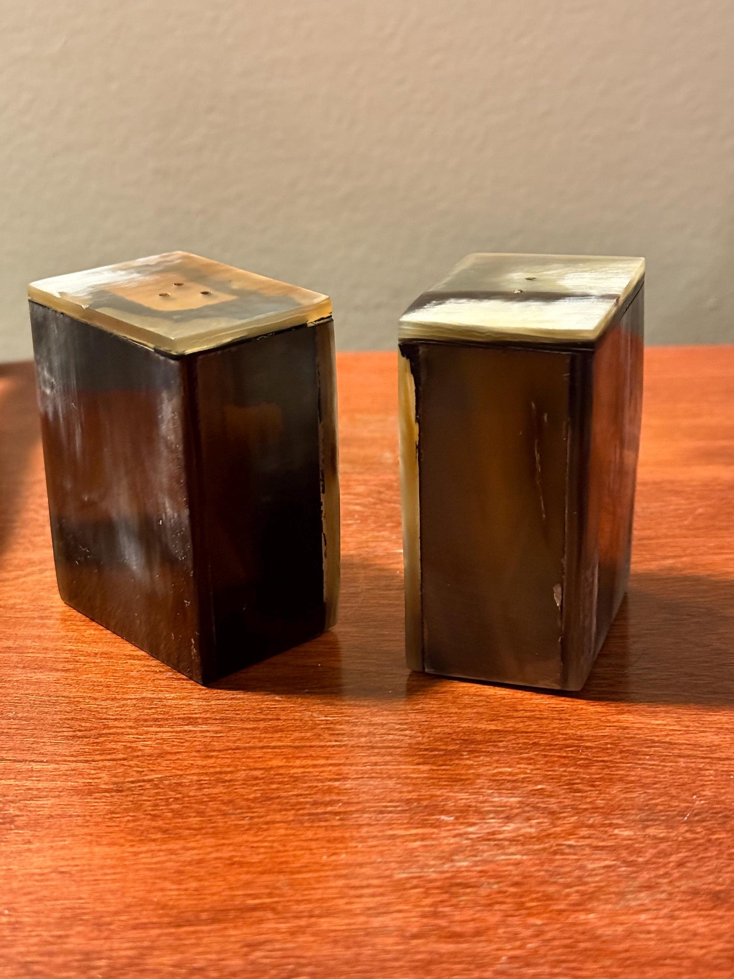 Vintage Salt and Pepper Shakers Made of Shell Never Used Lover Antiques
