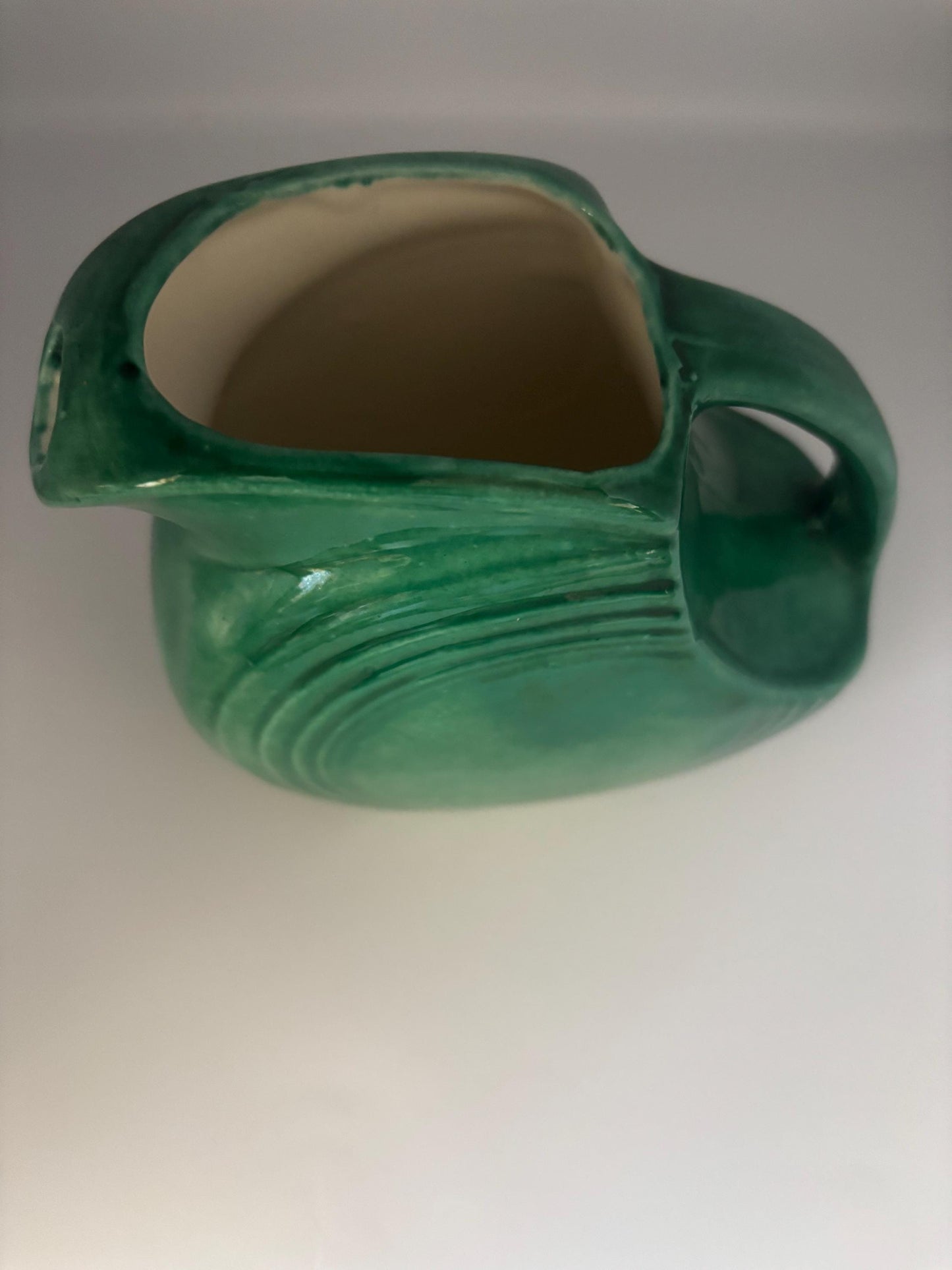 Fiesta Disk Pitcher, Fiestaware Forest Green Homer Laughlin, Lover Antiques and Vintage