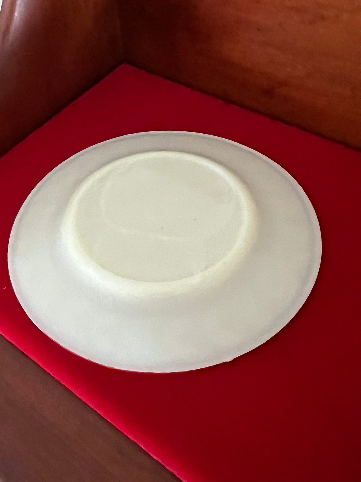 Vintage Uranium Glass Plate Saucer by McKee Glass Children’s Tea Set Laurel Red Trim Lover Antiques and Vintage