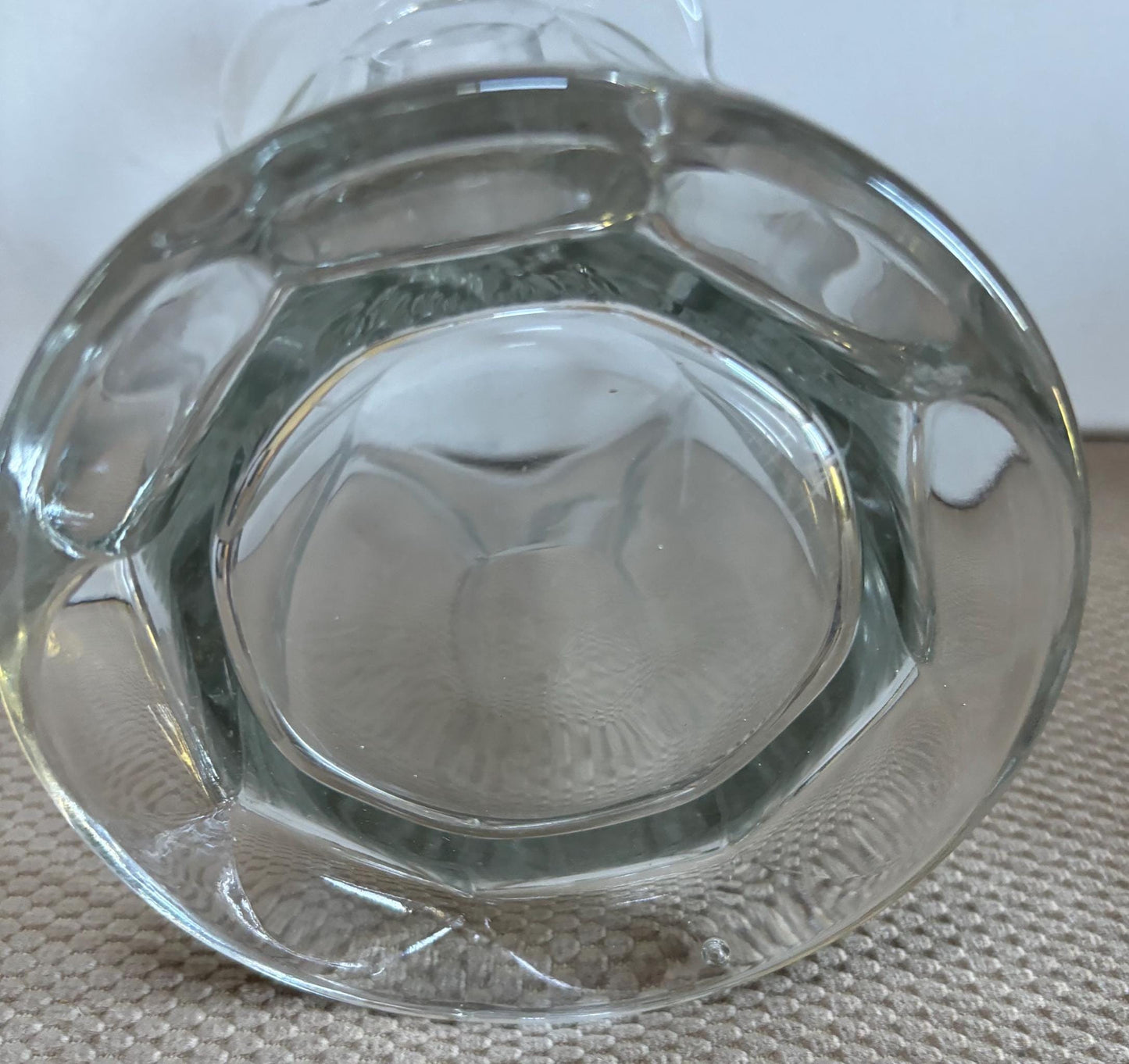 Vintage Glass Vase with Flower Design at Mouth Lover Antiques and Vintage
