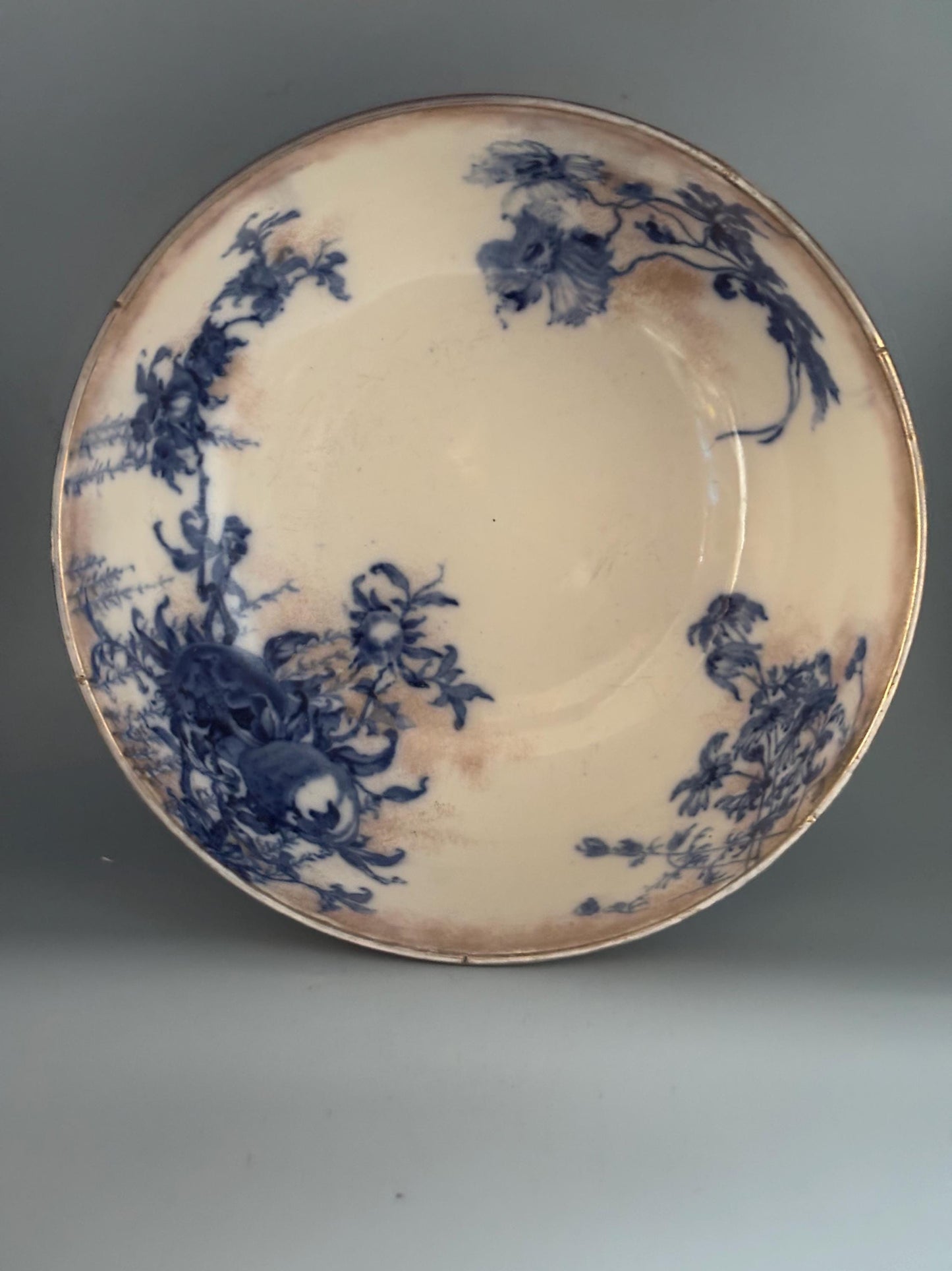 Antique Doulton Burslem Arundel Bowl, Cobalt Blue on Porcelain Bowl Lover Antiques and Vintage