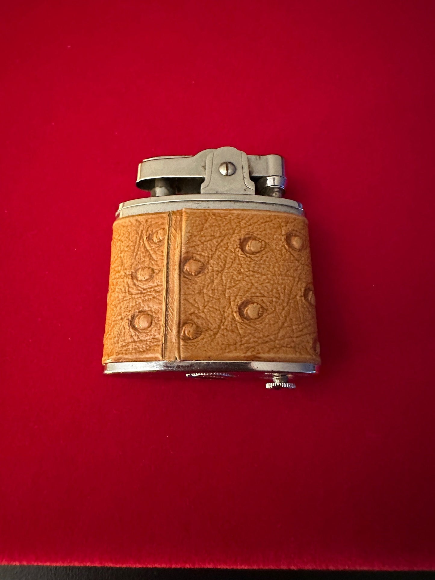 Vintage CMC Continental Fluid Automatic Lighter, Leather Wrapped Lighter, Mid Century Lighter, Lover Antiques and Vintage