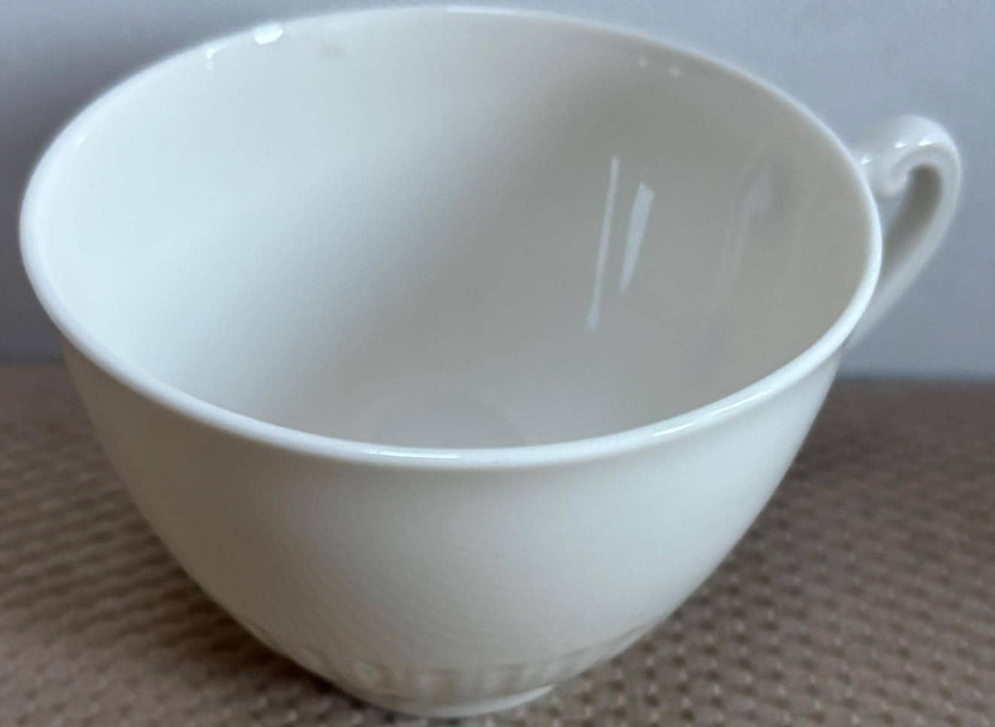 Vintage Shelledge White Cup with Handle with Narrow Flutes Edging Syracuse China Lover Antiques and Vintage