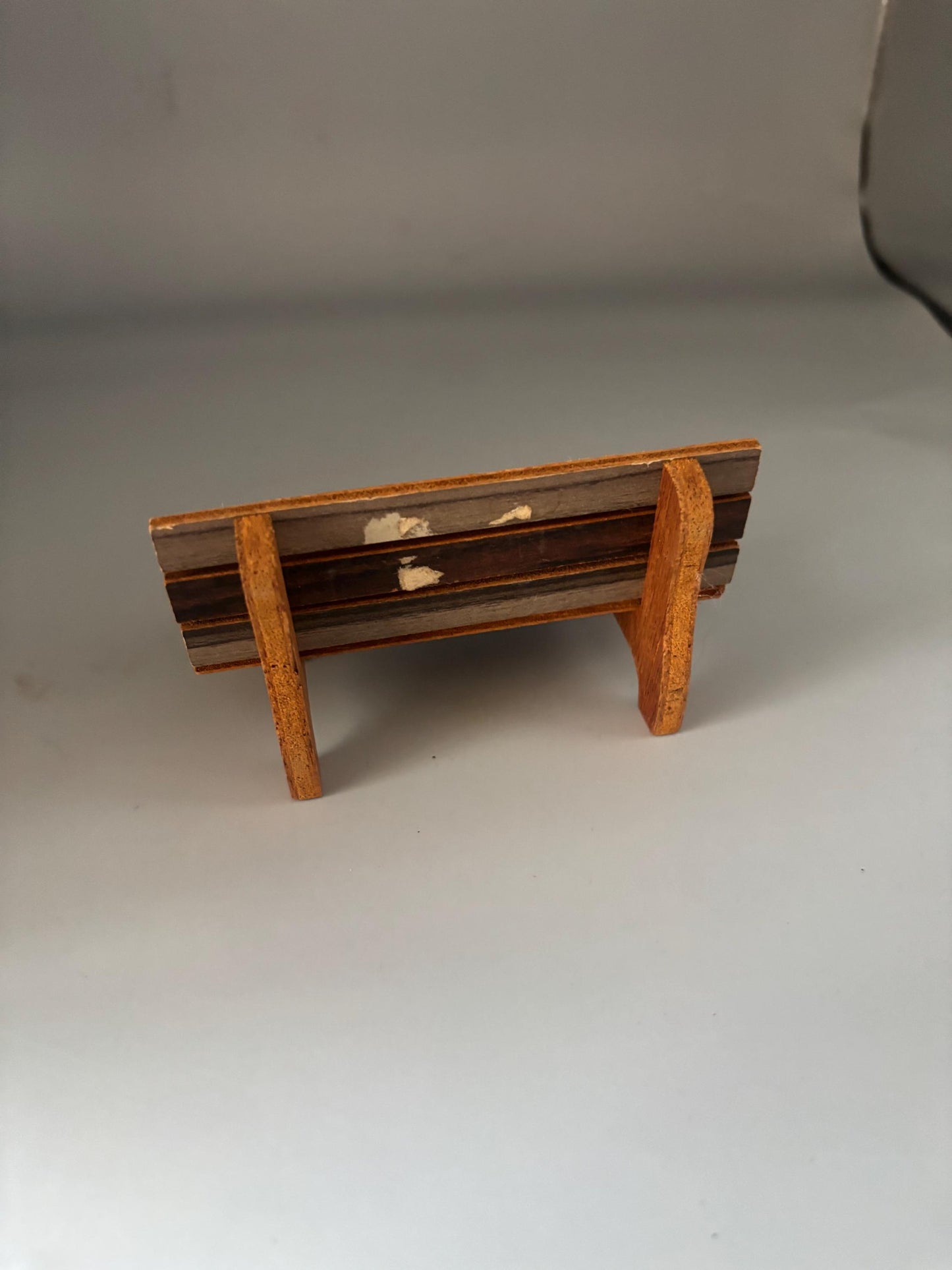 Vintage Dollhouse Wood Bench Miniature Wooden Furniture Lover Antiques Vintage