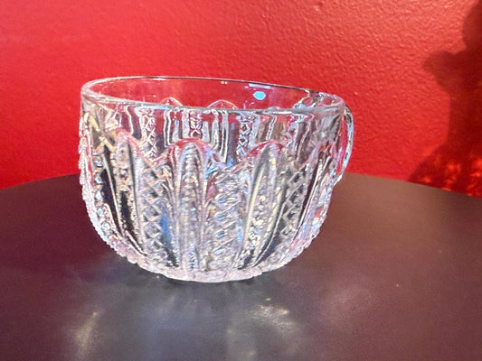 Antique Duncan & Miller Mardi Gras Clear Pressed Glass Punch Bowl Cup Circa 1894-1920 Vintage Collectible