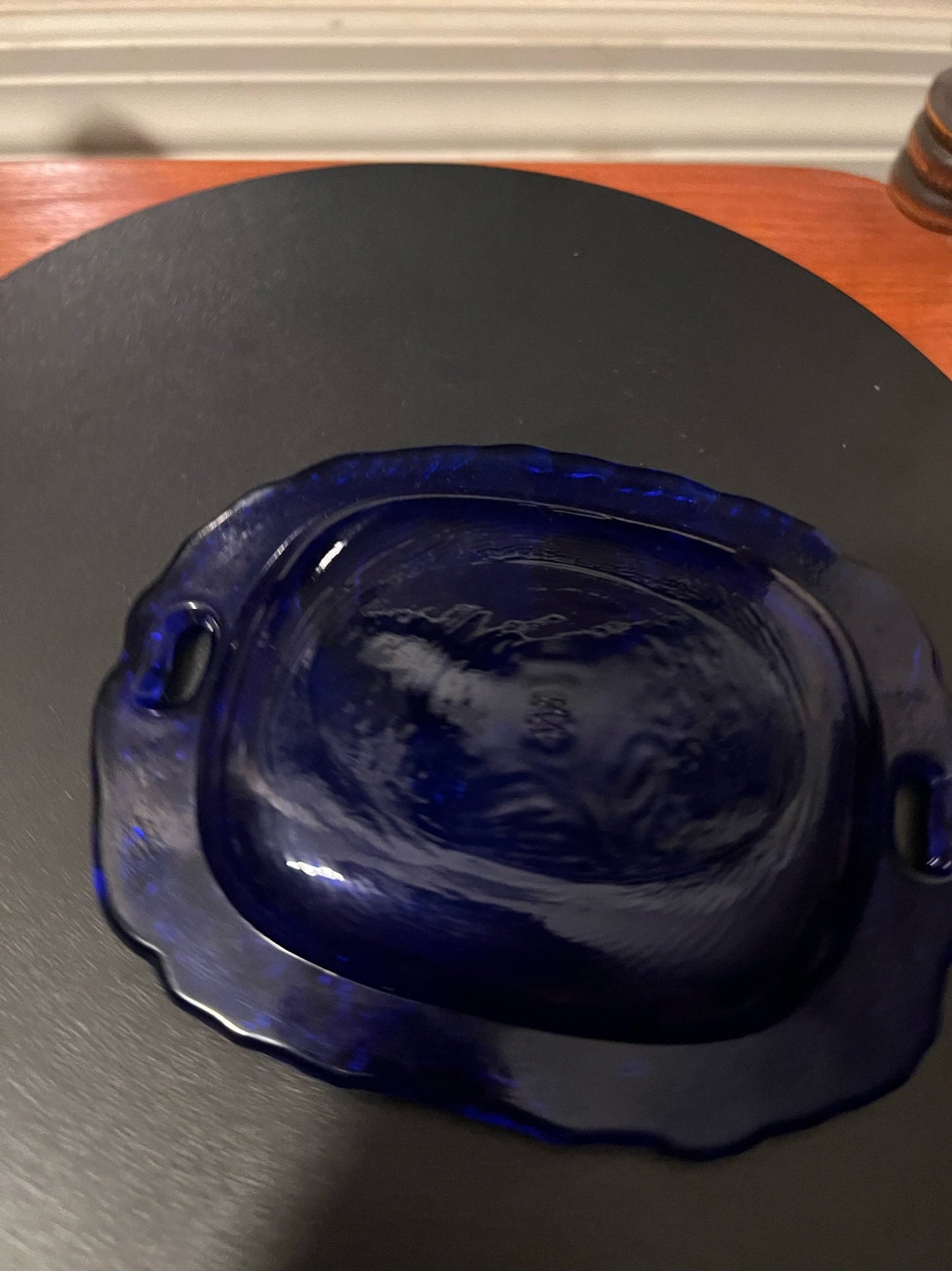 Vintage Purple Pressed Glass Chick Plate: Small Glass Art Dish