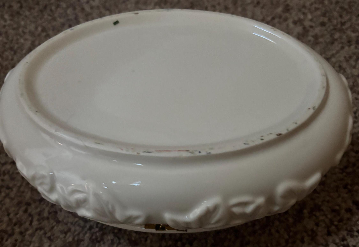 Vintage Lenox Porcelain & Gold Trim Music Box Floral Pattern Lover Antiques and Vintage