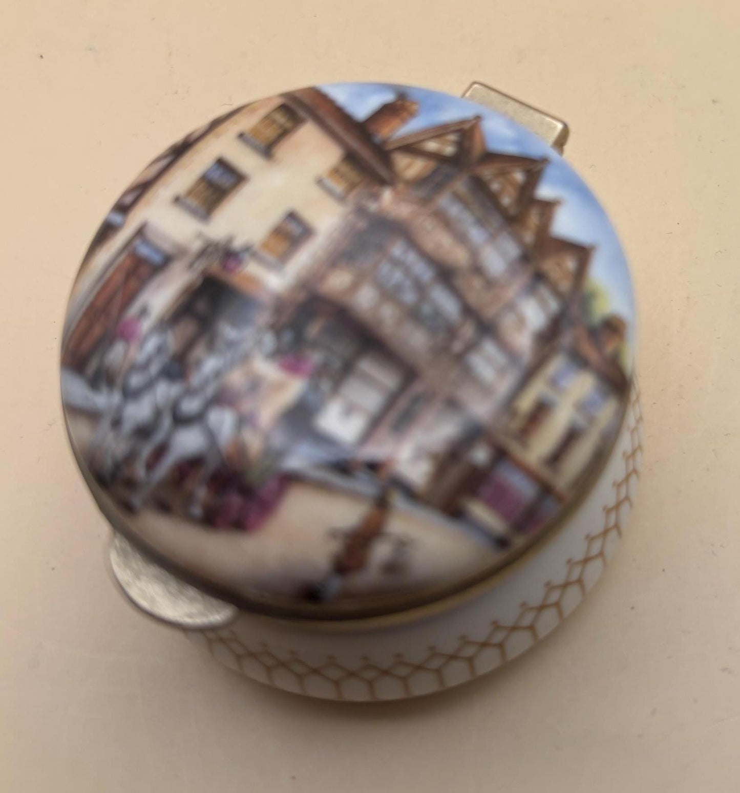 Vintage Ayshford Fine Bone China Trinket Box Staffordshire England Hinged Box Lover Antiques and Vintage