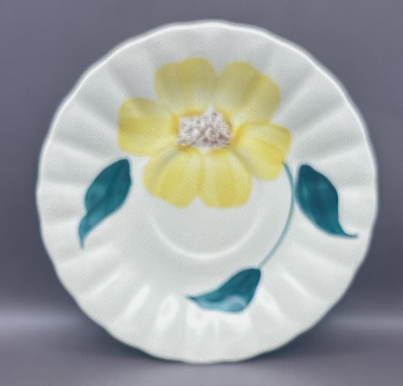 Blue Ridge Southern Potteries Saucer Plate, Ridge Daisy Yellow Flower Design, Lover Antiques and Vintage
