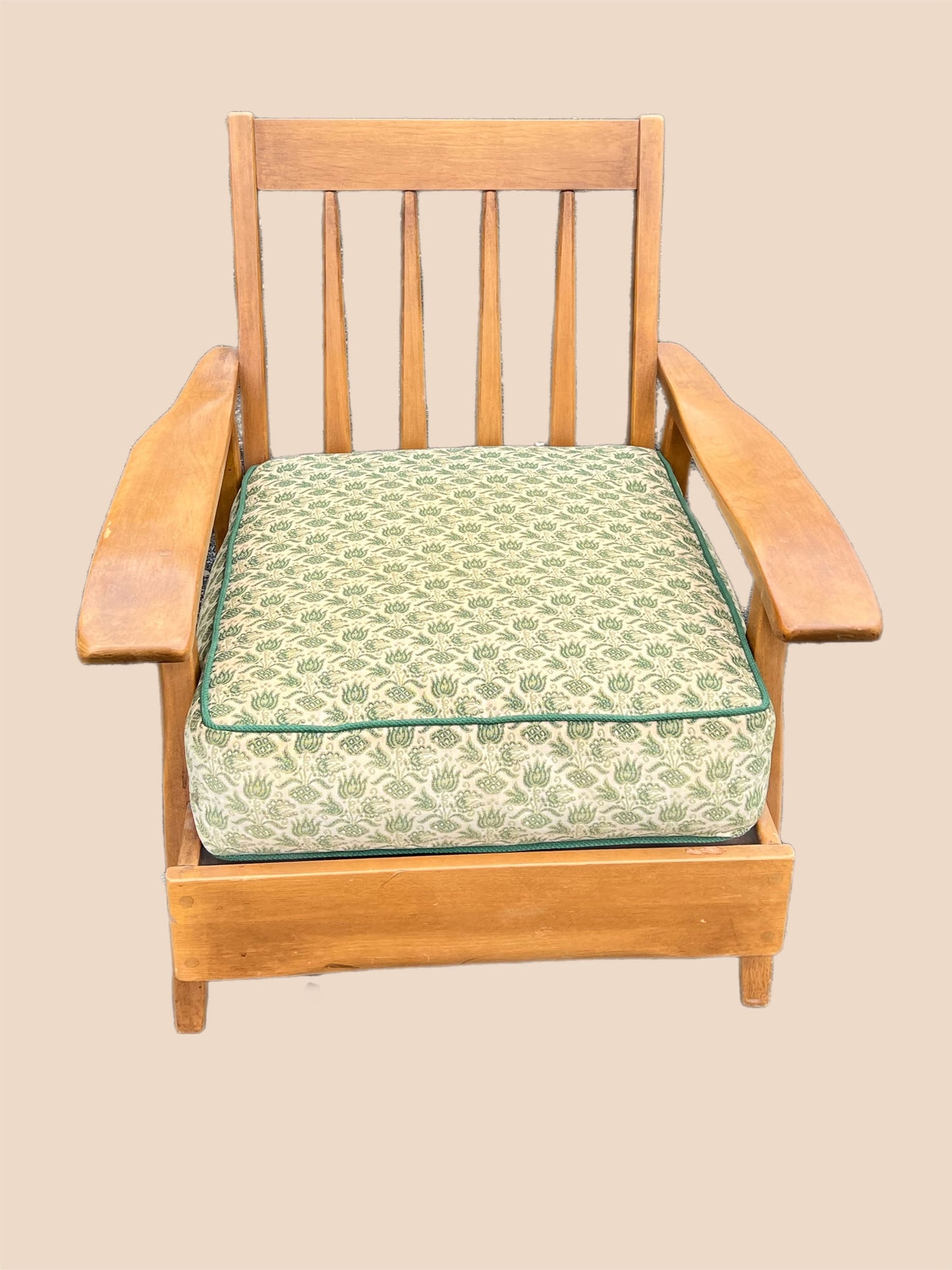 Cushman Londonderry Chair No. 5385: Mid Century Modern Paddle Arm Chair